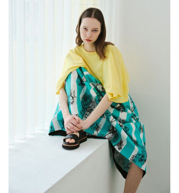 LOULOU WILLOUGHBY「【LOULOU WILLOUGHBY】ミニ丈フレアスリーブプルオーバー」|ニット・セーター|