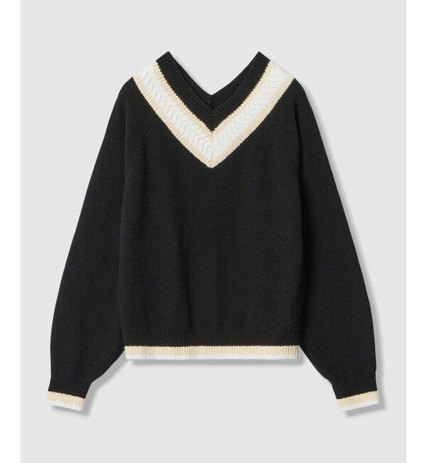 allureville「コットンブークレーチルデンニット」|ニット・セーター|ブラック系