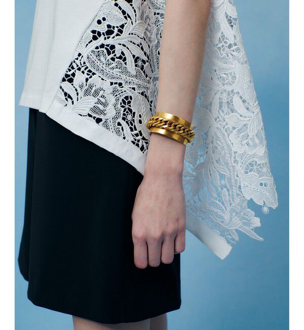 LOULOU WILLOUGHBY「【LOULOU WILLOUGHBY】レースドッキングロングＴシャツ」|Tシャツ・カットソー|