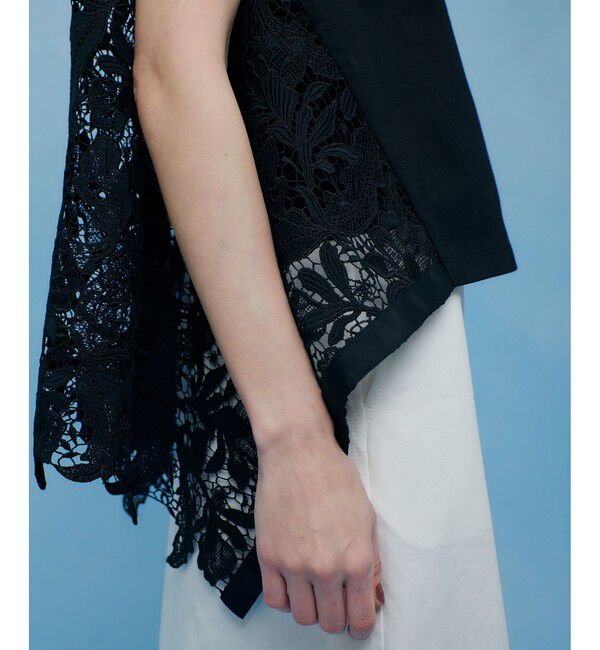 LOULOU WILLOUGHBY「【LOULOU WILLOUGHBY】レースドッキングロングＴシャツ」|Tシャツ・カットソー|