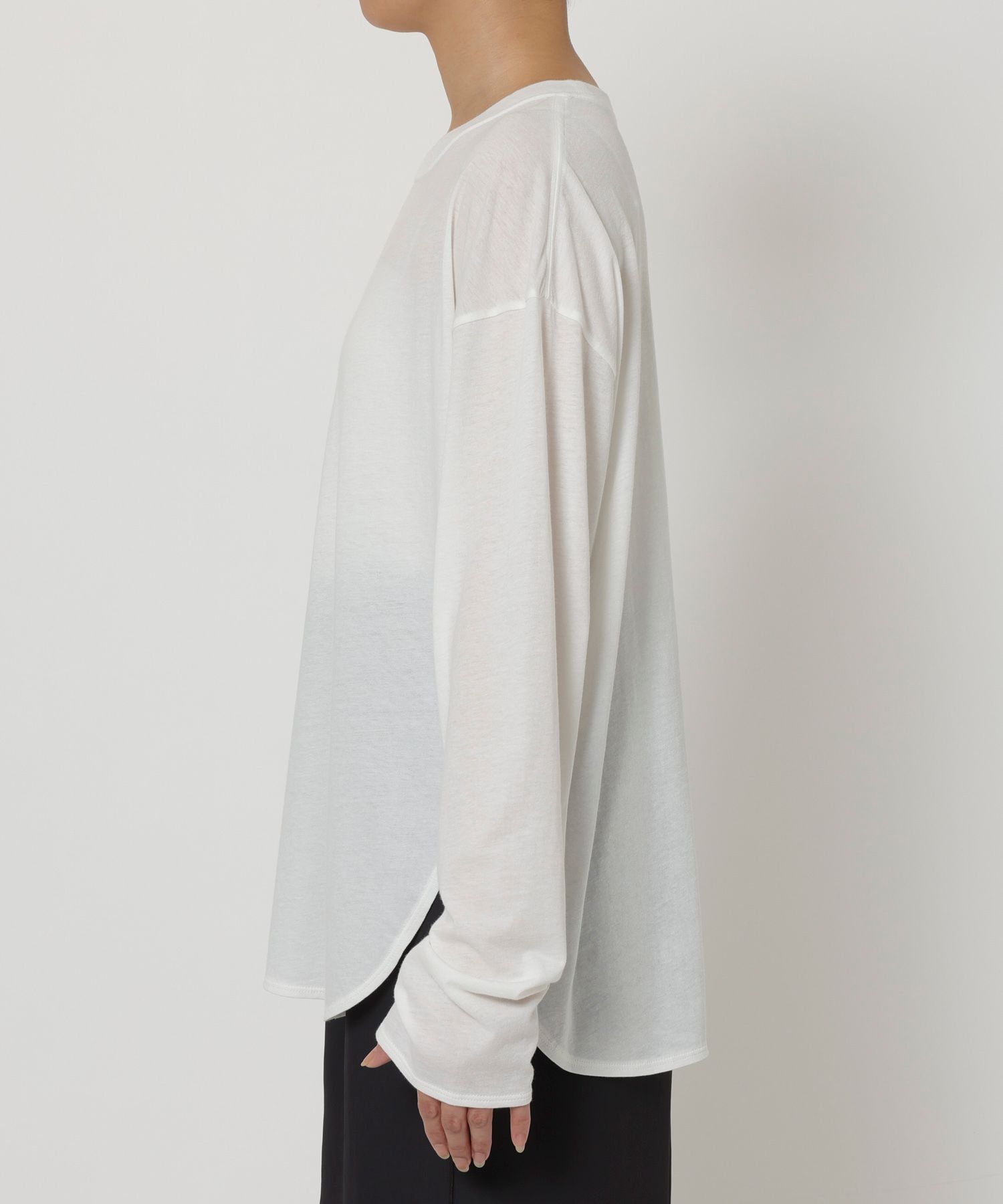 BABYLONE「コットンカシミヤ天竺ロンT」|Tシャツ・カットソー|