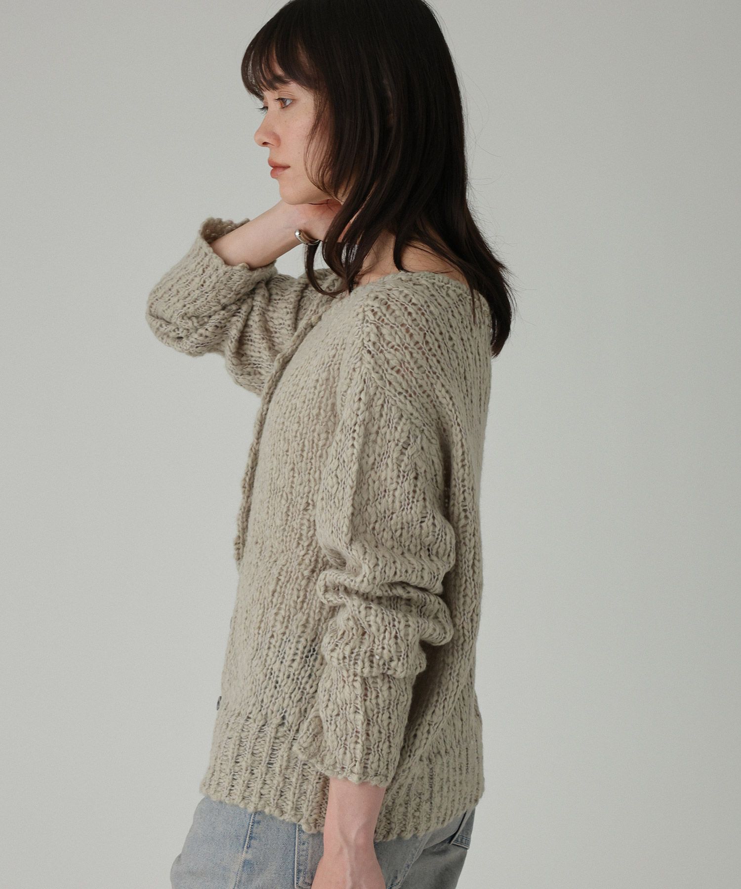 BABYLONE「ローゲージニット2WAYプルオーバー」|ニット・セーター|