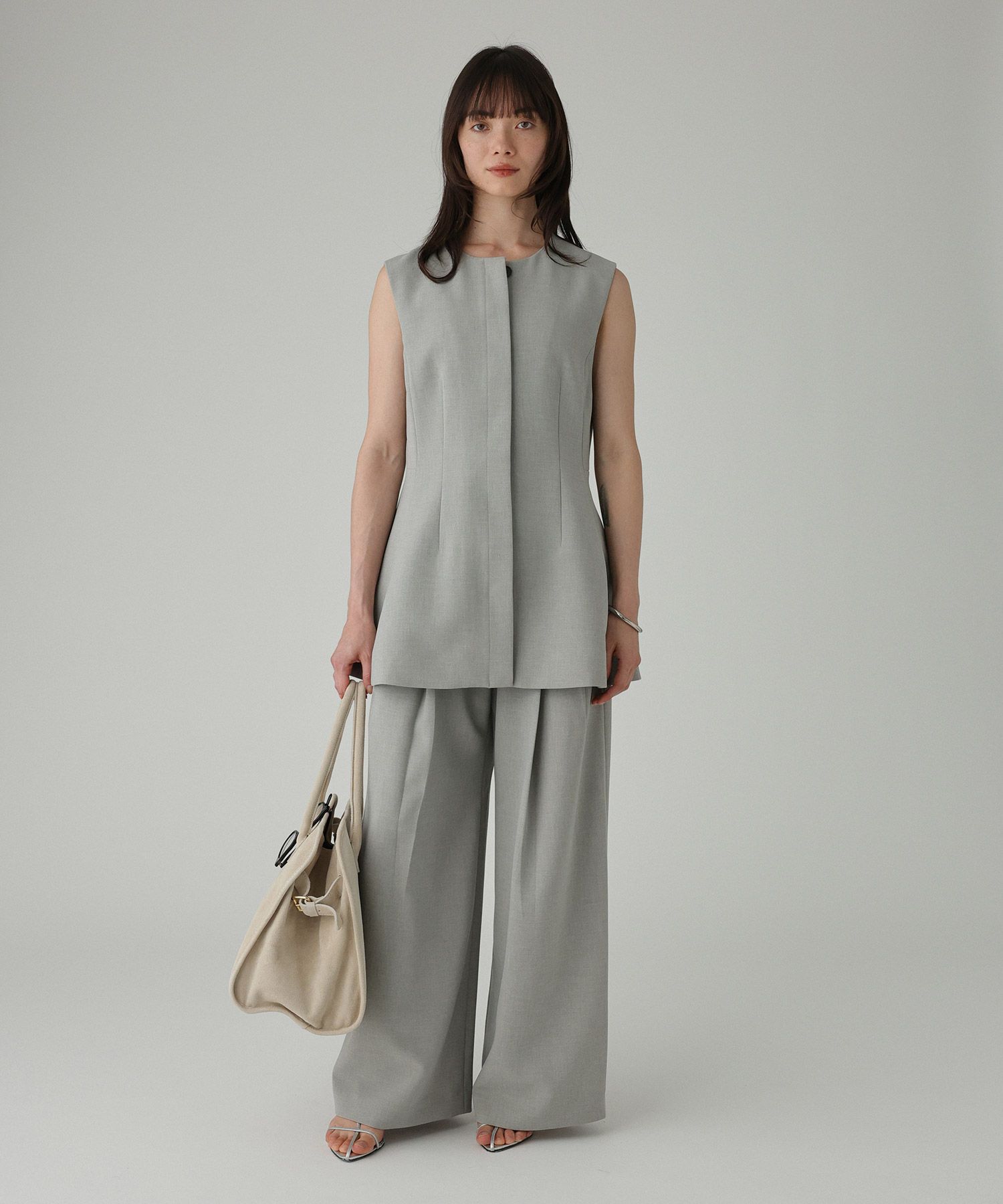 BABYLONE「【多機能素材】シェイプペプラムジレ」|ベスト・ジレ|