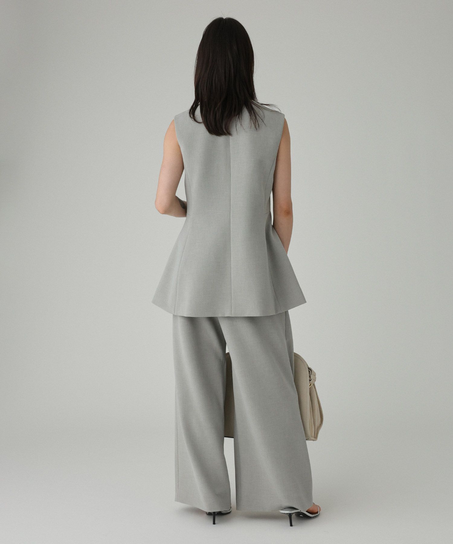 BABYLONE「【多機能素材】シェイプペプラムジレ」|ベスト・ジレ|