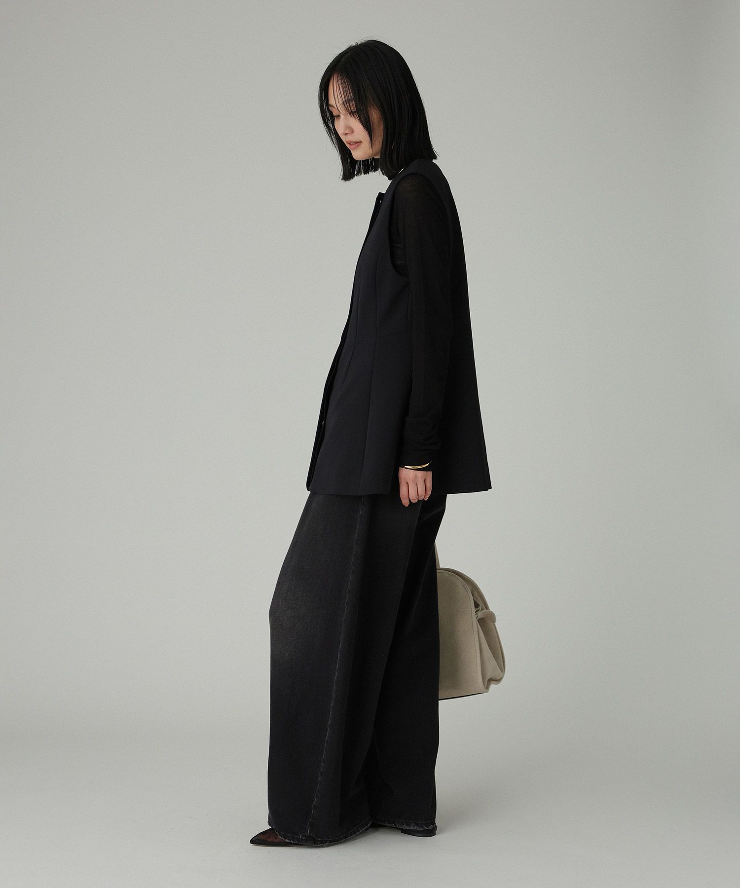 BABYLONE「【多機能素材】シェイプペプラムジレ」|ベスト・ジレ|