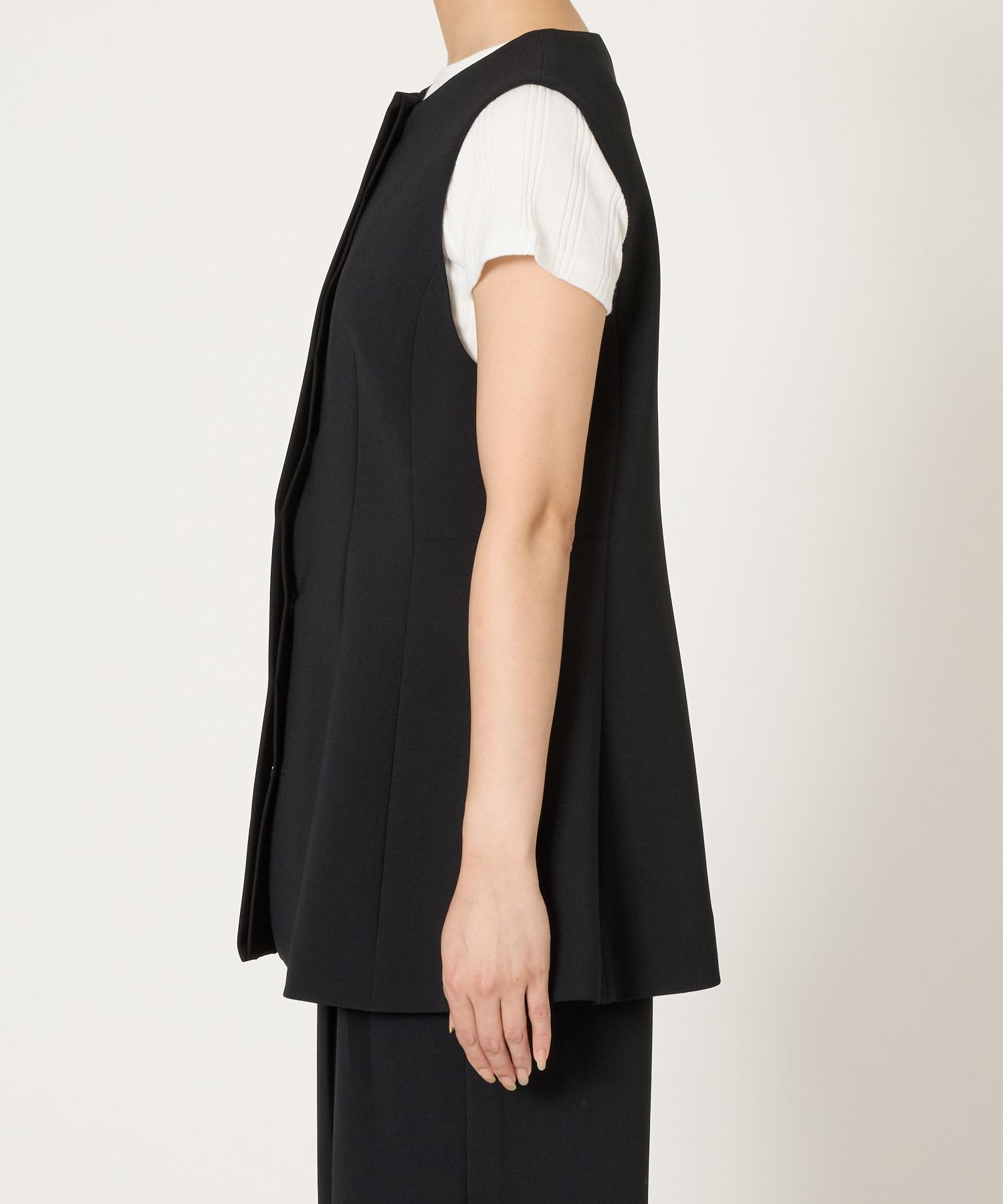 BABYLONE「【多機能素材】シェイプペプラムジレ」|ベスト・ジレ|