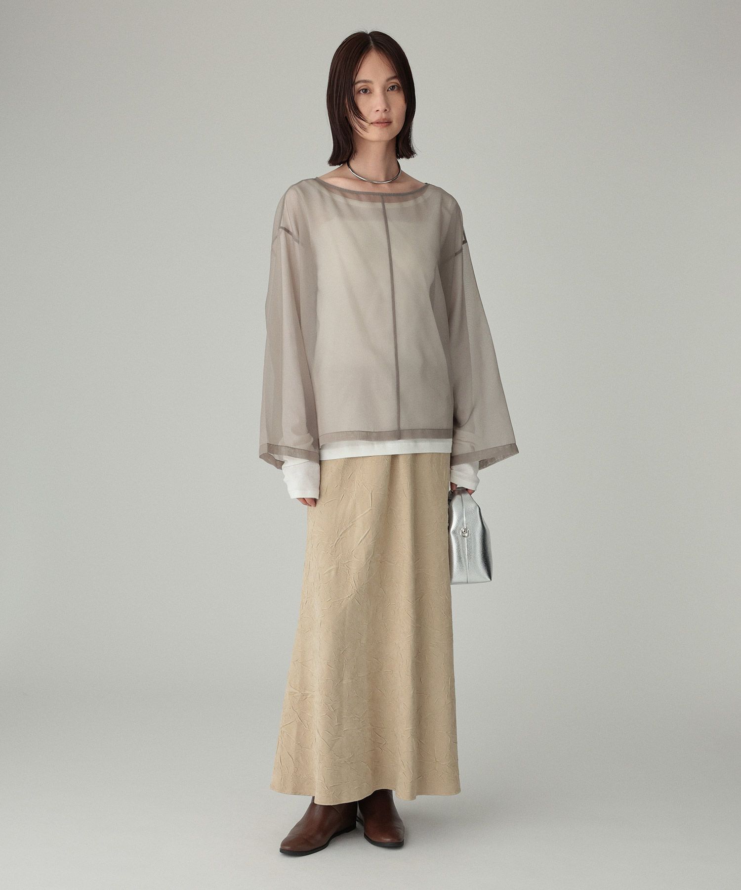 BABYLONE「シアーオーガンジーブラウス」|シャツ・ブラウス|