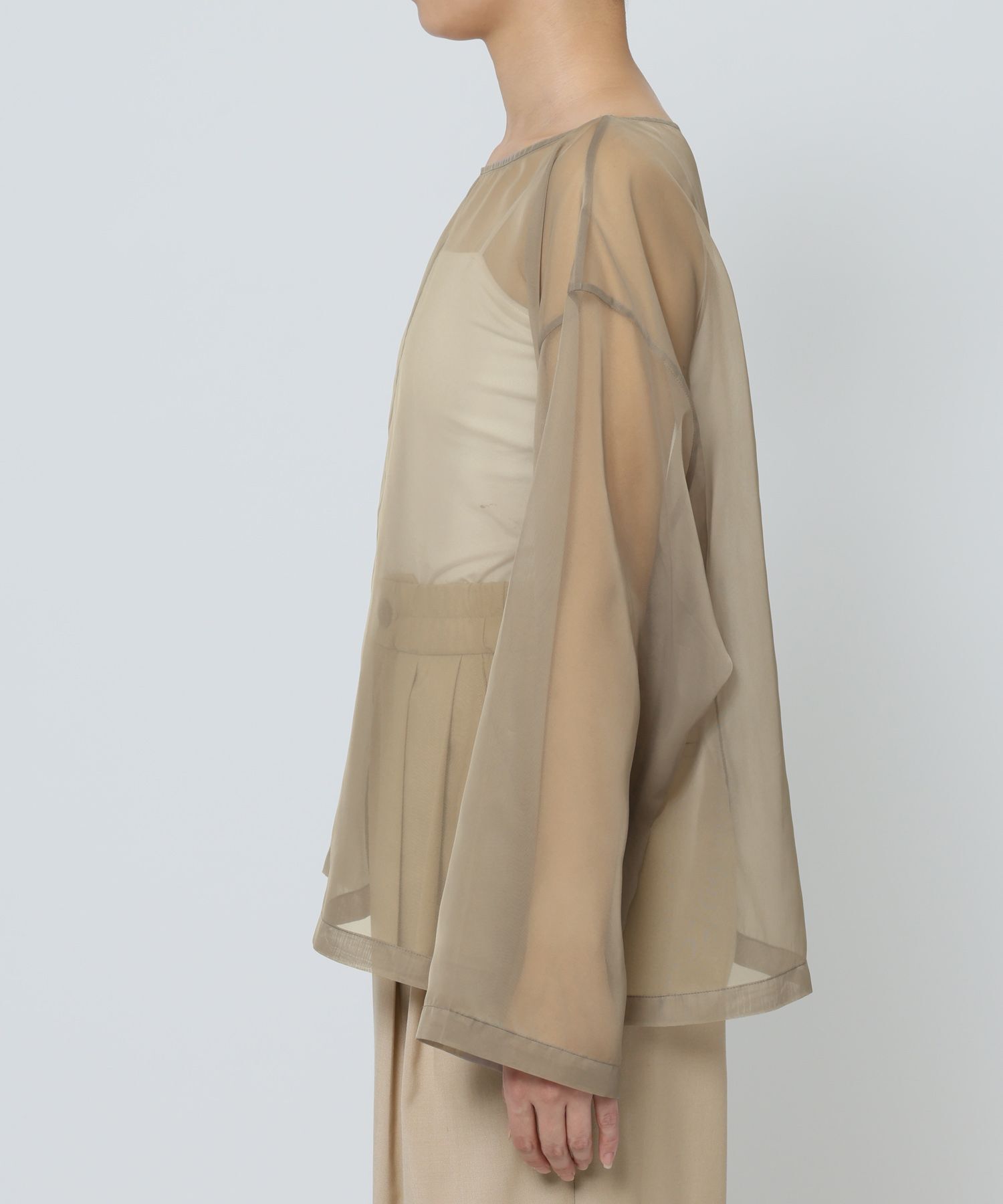 BABYLONE「シアーオーガンジーブラウス」|シャツ・ブラウス|