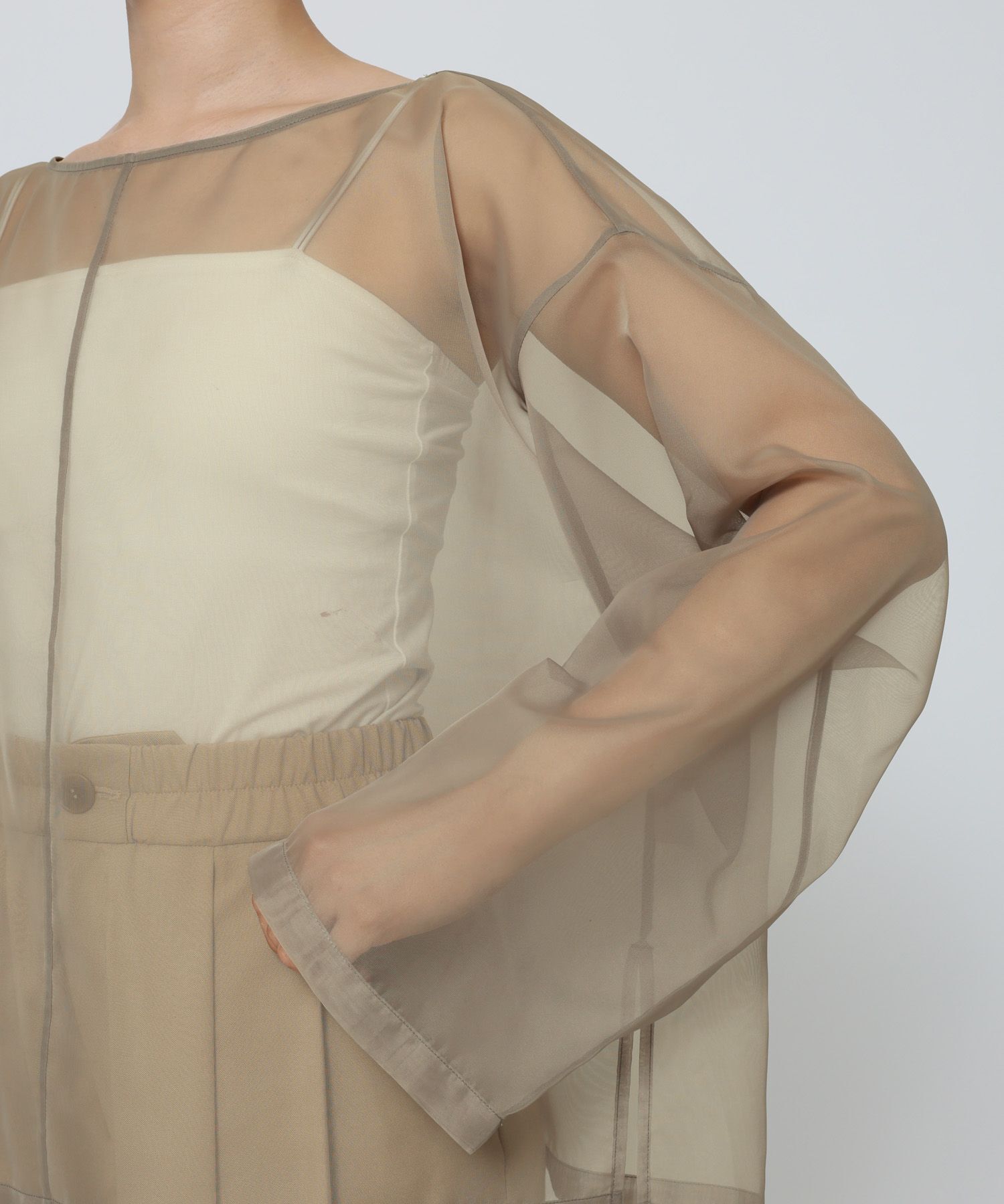 BABYLONE「シアーオーガンジーブラウス」|シャツ・ブラウス|