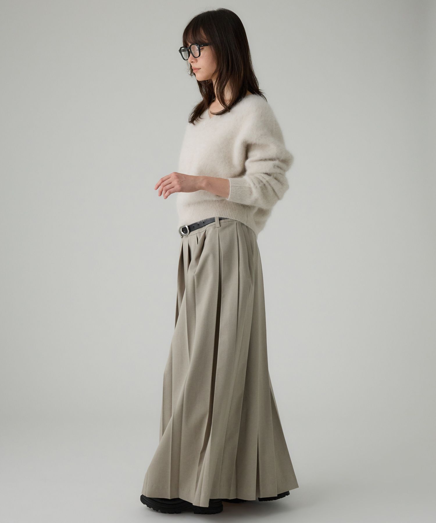 BABYLONE「プリーツフレアスカート」|スカート|