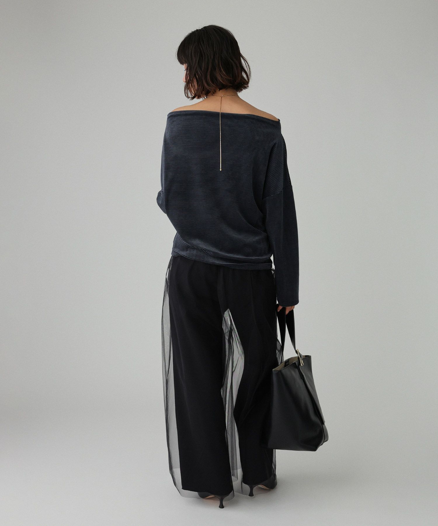 BABYLONE「【洗濯可】ベロアドレーププルオーバー」|Tシャツ・カットソー|