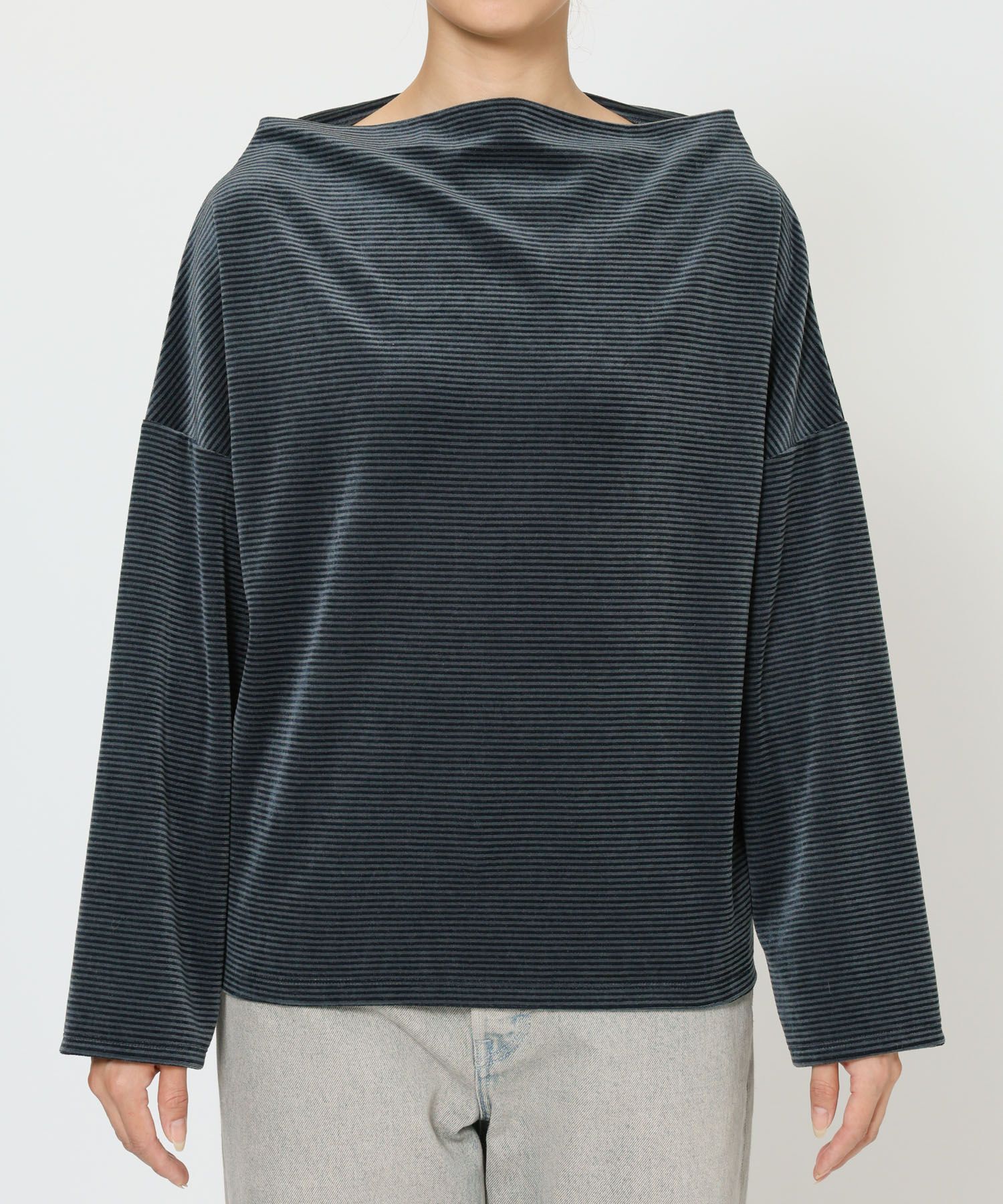 BABYLONE「【洗濯可】ベロアドレーププルオーバー」|Tシャツ・カットソー|