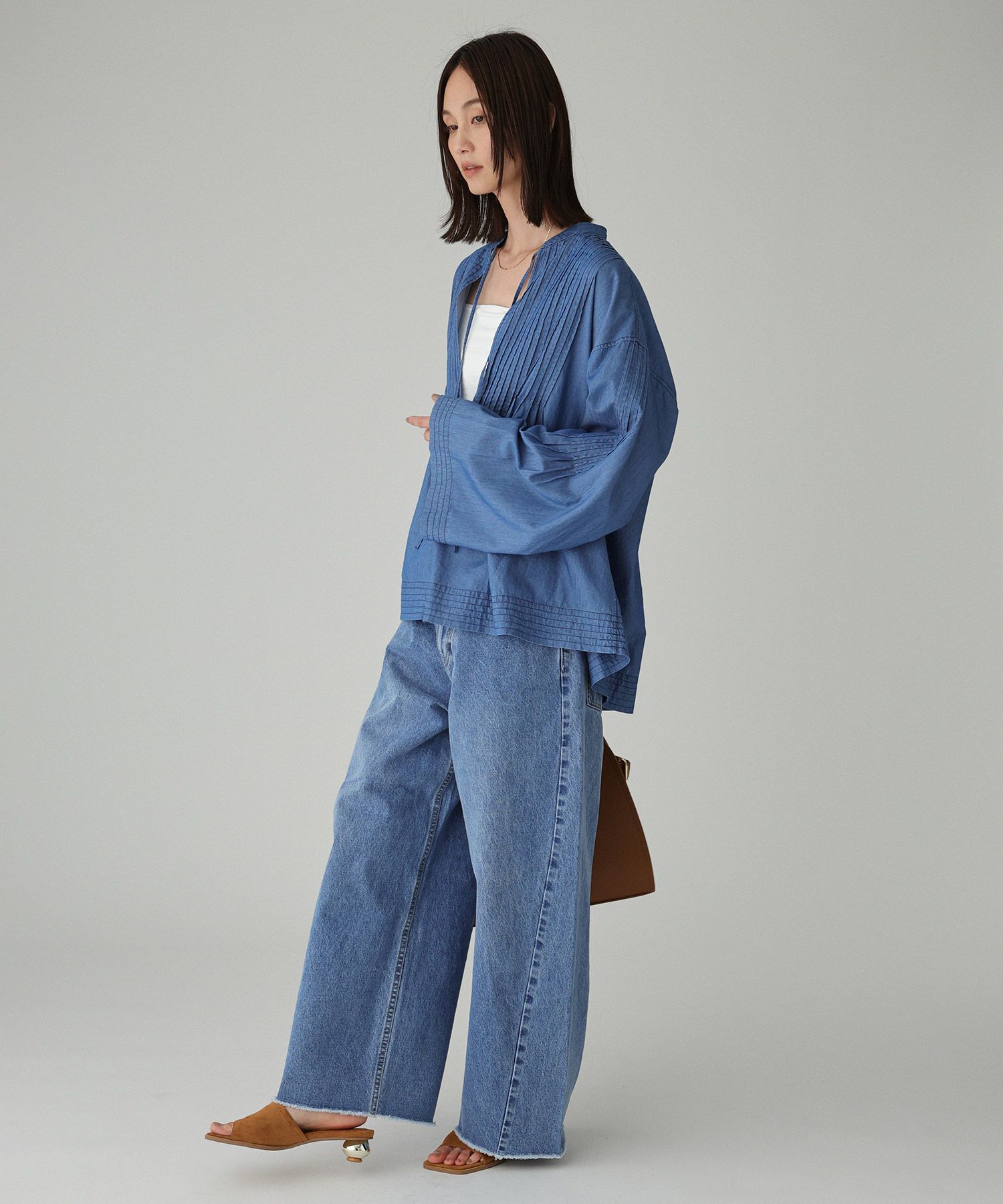 BABYLONE「ピンタックデニムシャツ」|シャツ・ブラウス|