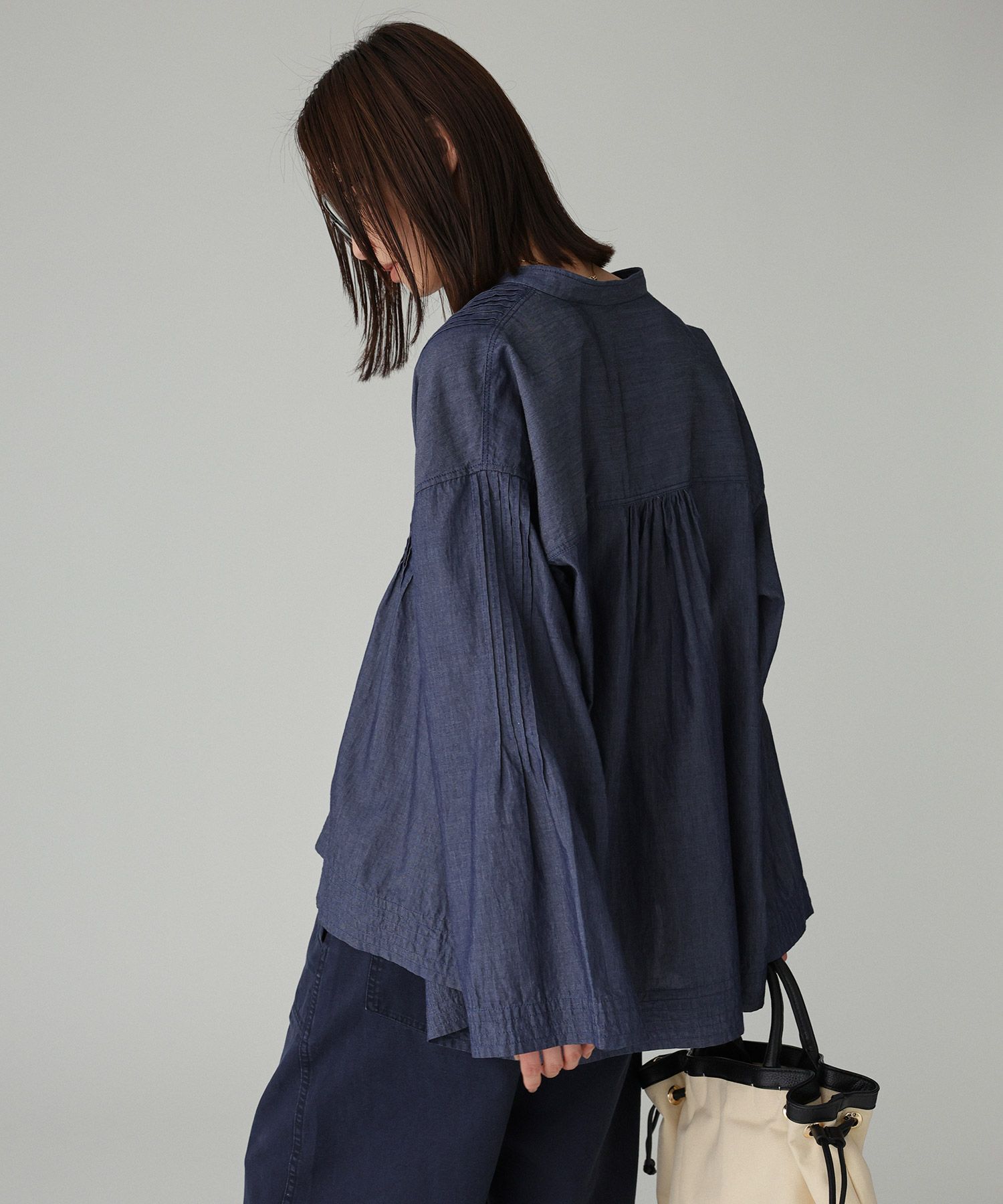 BABYLONE「ピンタックデニムシャツ」|シャツ・ブラウス|