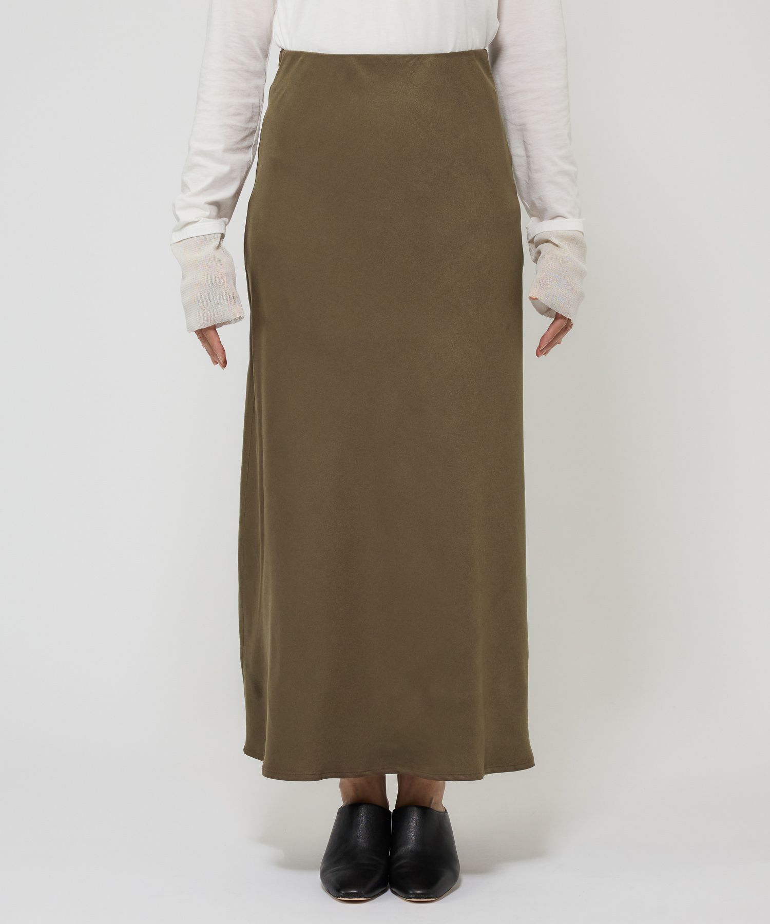 BABYLONE「フェイクスエードバイヤススカート」|スカート|