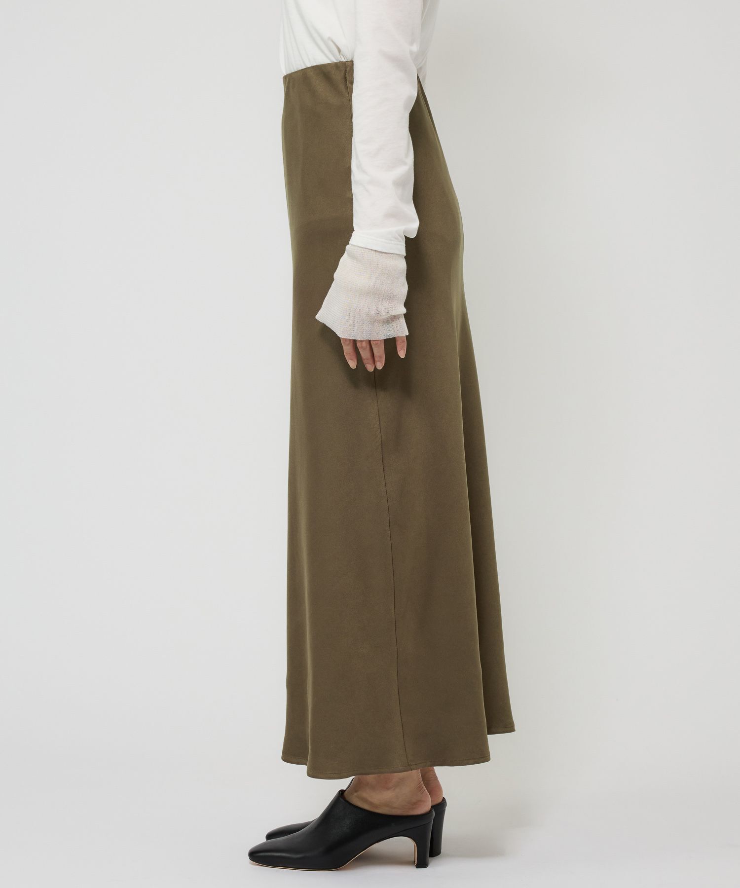 BABYLONE「フェイクスエードバイヤススカート」|スカート|