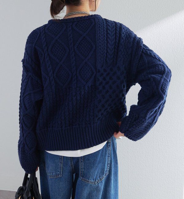  「ミックスケーブルニットプルオーバー」|ニット・セーター|