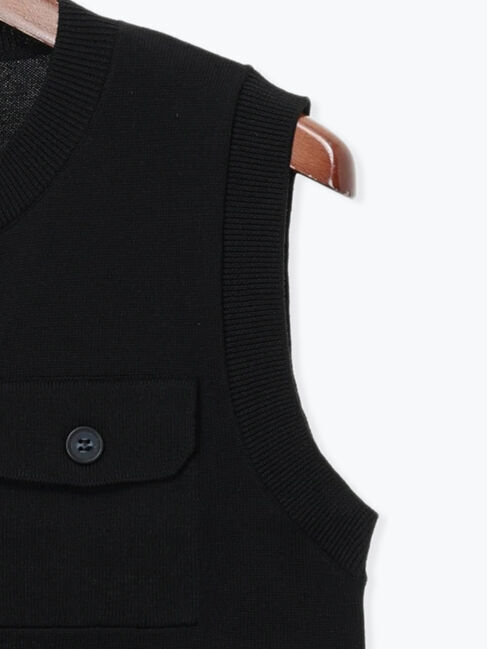 Te chichi「ポケット付きニットベスト」|ニット・セーター|