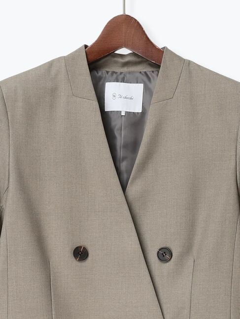 Te chichi「ノーカラーダブルブレストジャケット」|その他|