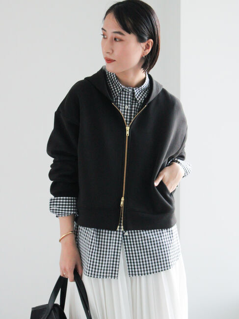 Te chichi「ダンボールジョーゼットフーディー」|Tシャツ・カットソー|ブラック