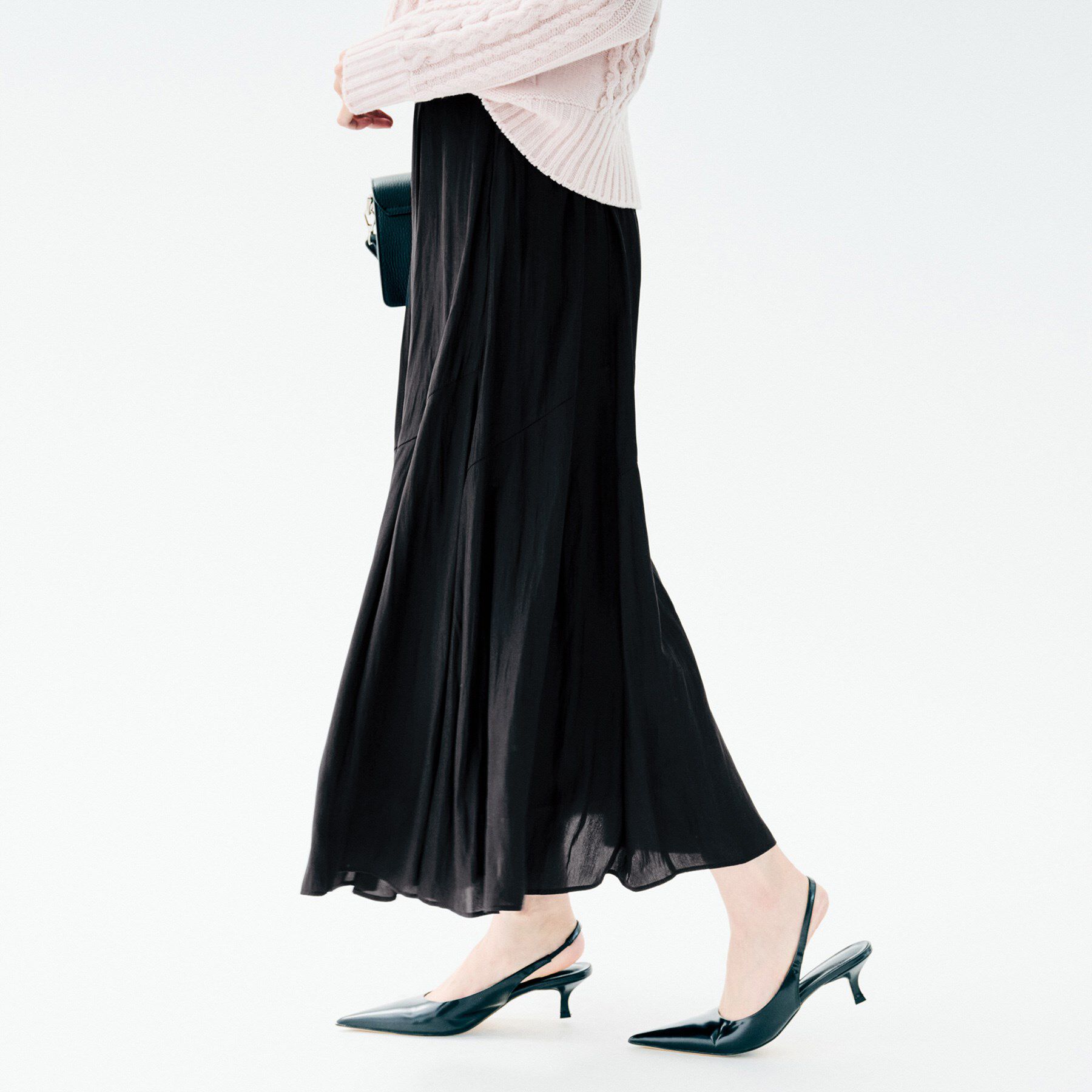 UNTITLED「【洗える/セレモニーにも/後ろウエストゴム】ロングスカート」|スカート|