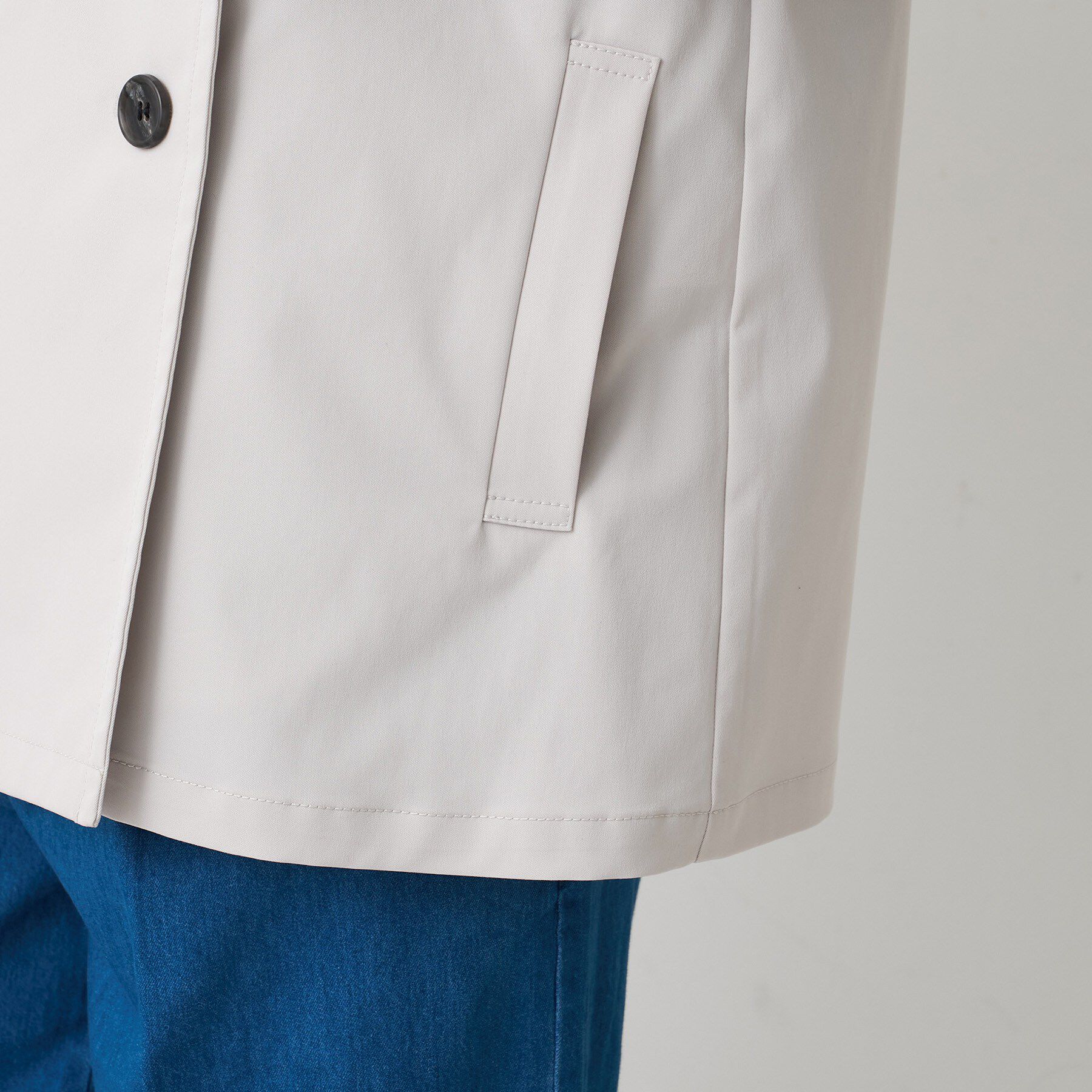 UNTITLED「【はっ水/洗える/セレモニーにも】タスランショートトレンチコート」|トレンチコート|