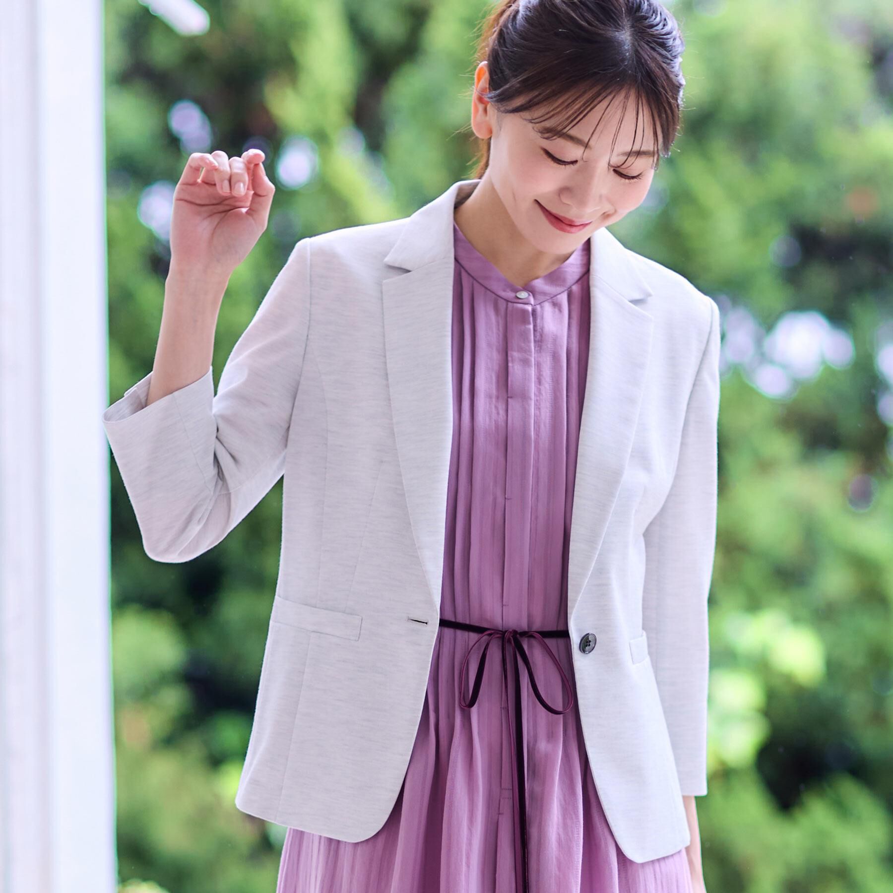 Reflect「【匠シリーズ／洗える】匠ジャケット／ベーシックテーラード」|テーラードジャケット|ライトグレー(011