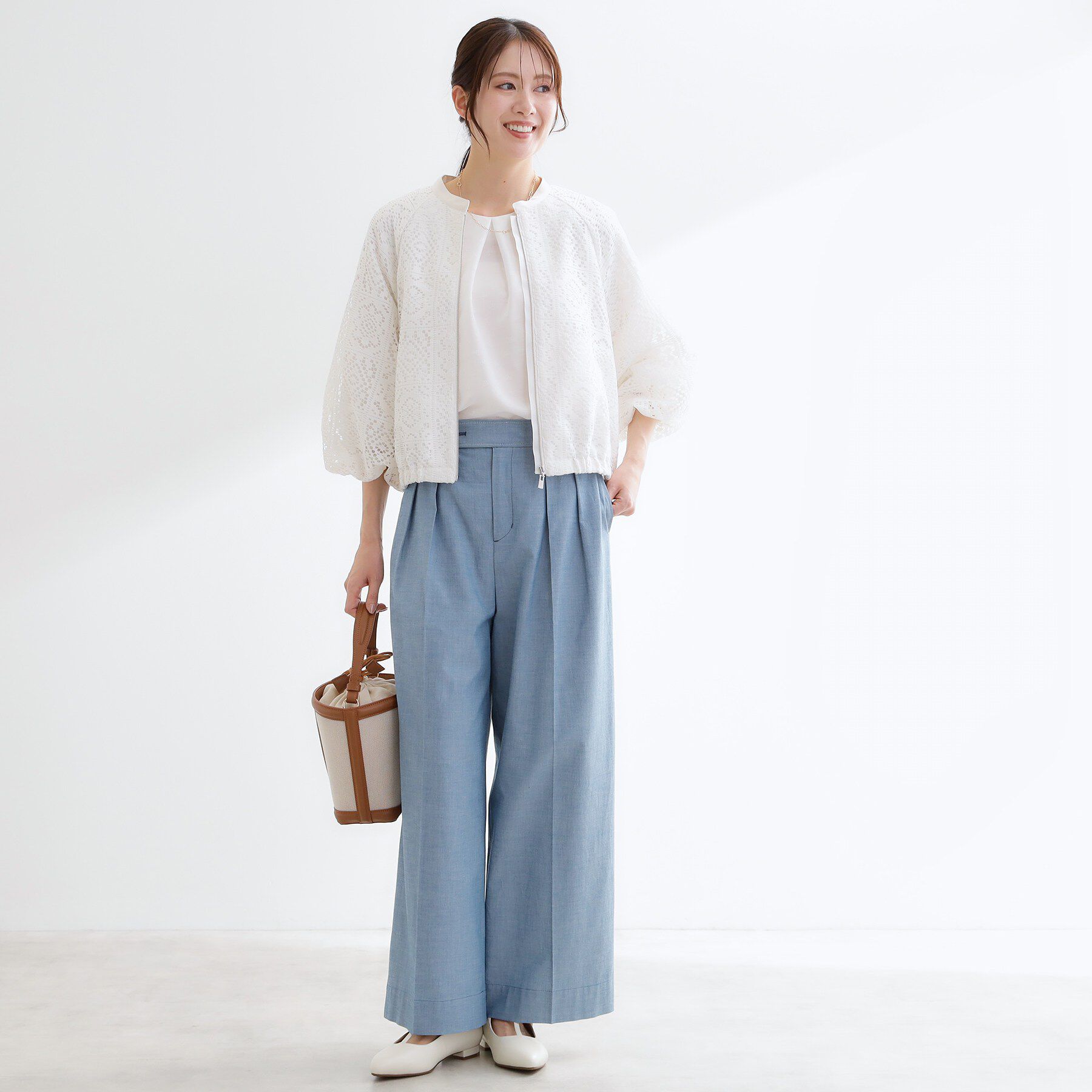 Reflect「【セットアップ可】ジップアップレースショートブルゾン」|ブルゾン・スタジャン|