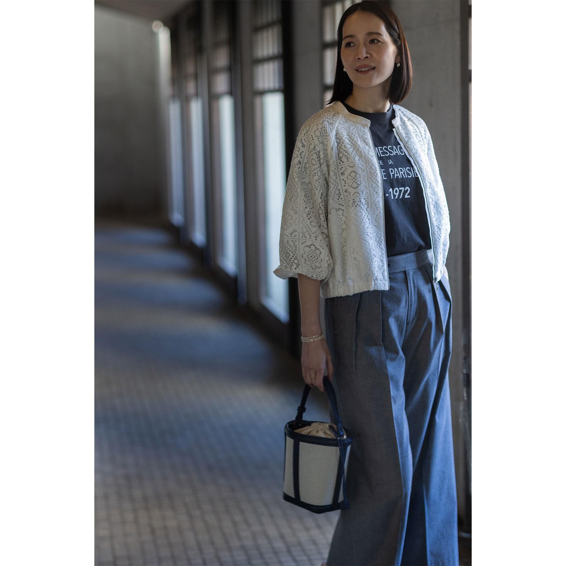 Reflect「【セットアップ可】ジップアップレースショートブルゾン」|ブルゾン・スタジャン|