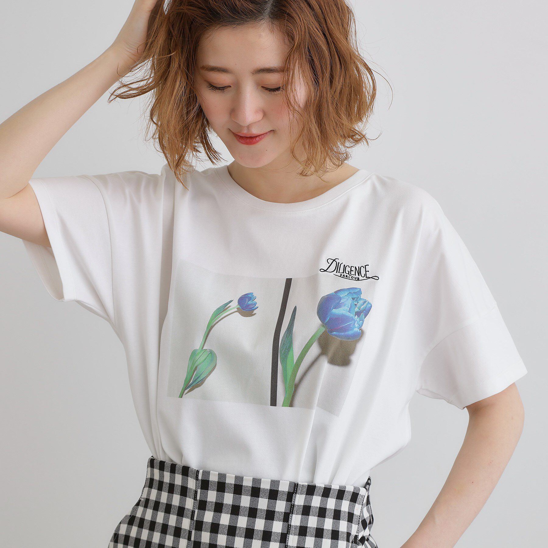 grove「【コラボITEM】DILIGENCE PARLOUR フォトフレアTシャツ」|Tシャツ・カットソー|