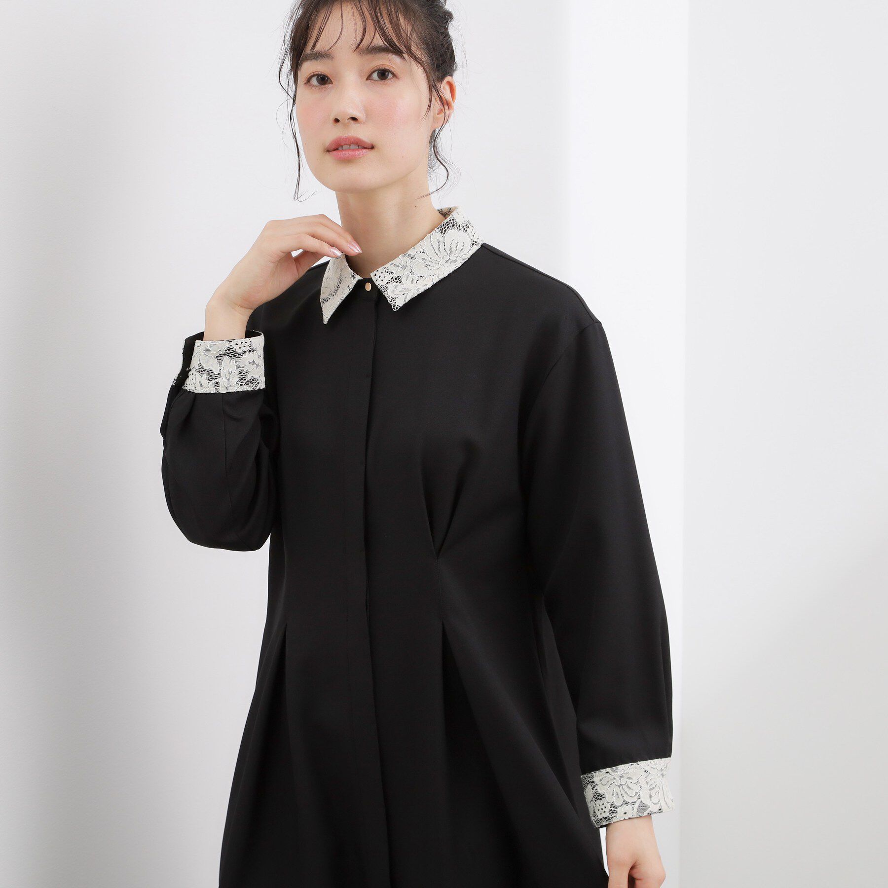 grove「晴れの日にも映える、品よく華やかなシャツワンピース」|ワンピース|