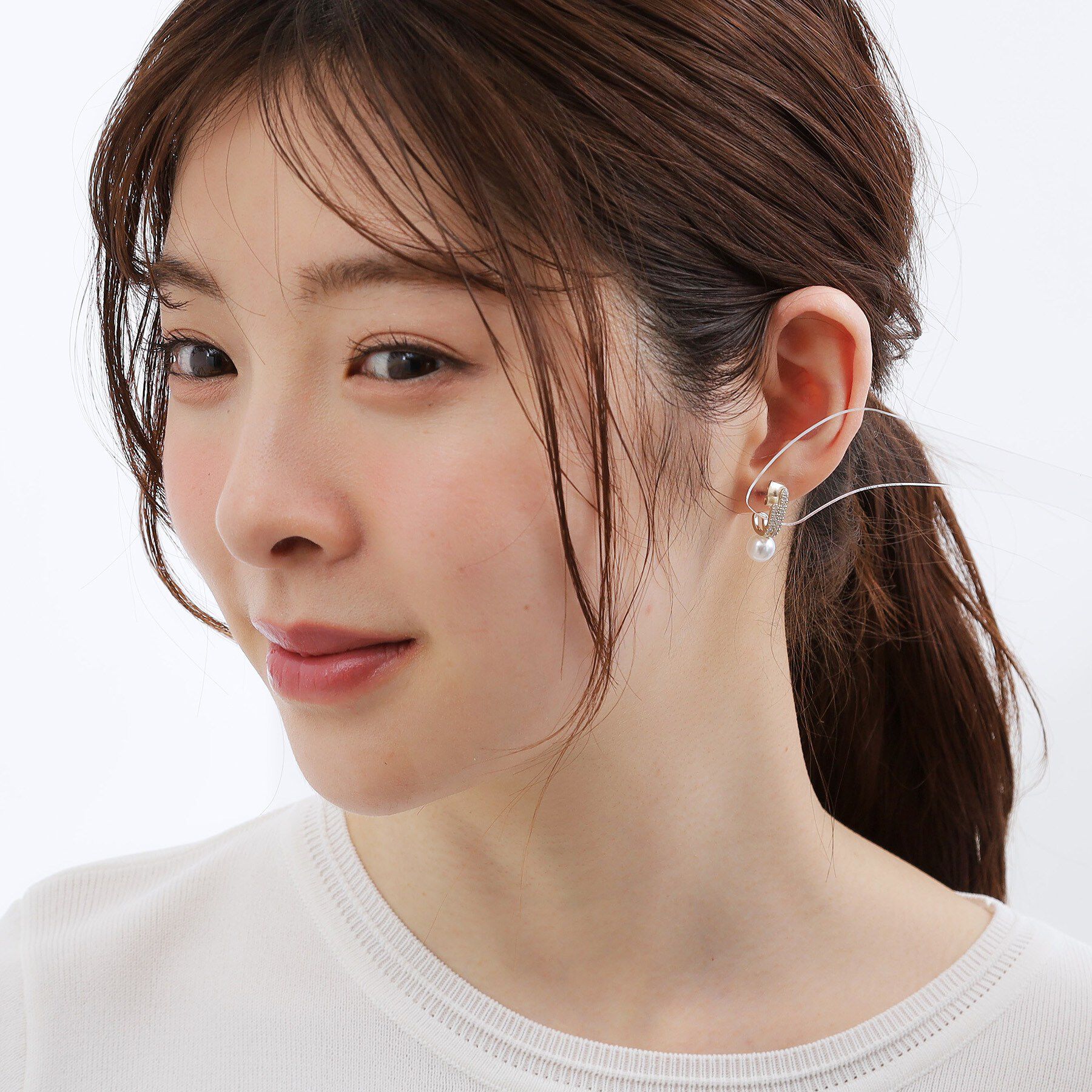 grove「ビジューフェイクパールピアス」|ピアス|
