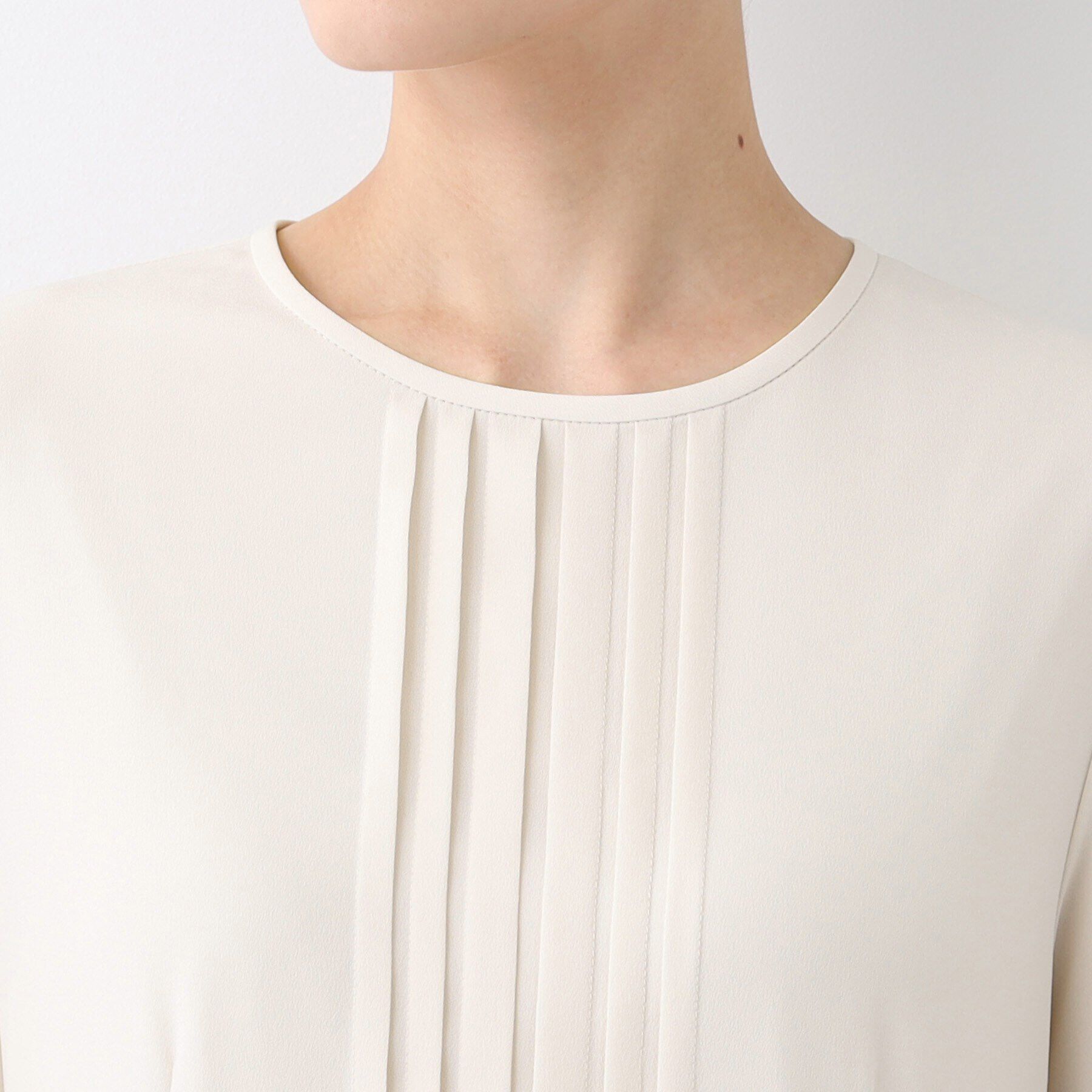 INDIVI「【洗える】スタイルUPプリーツワンピース」|ワンピース|