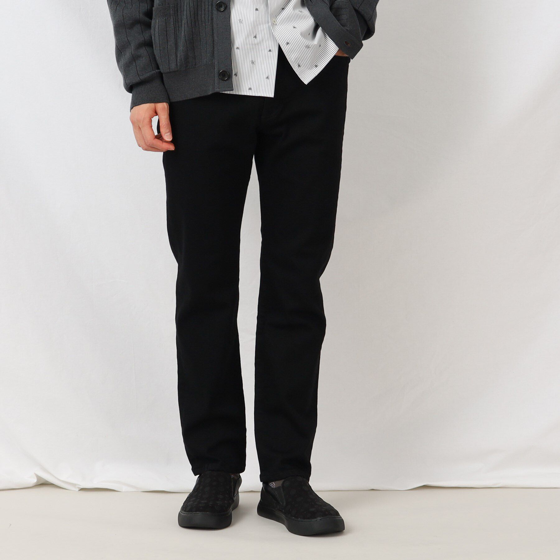 TAKEO KIKUCHI「【Sサイズ～】ストレッチ デニム パンツ」|デニム|ﾌﾞﾗｯｸ(019)