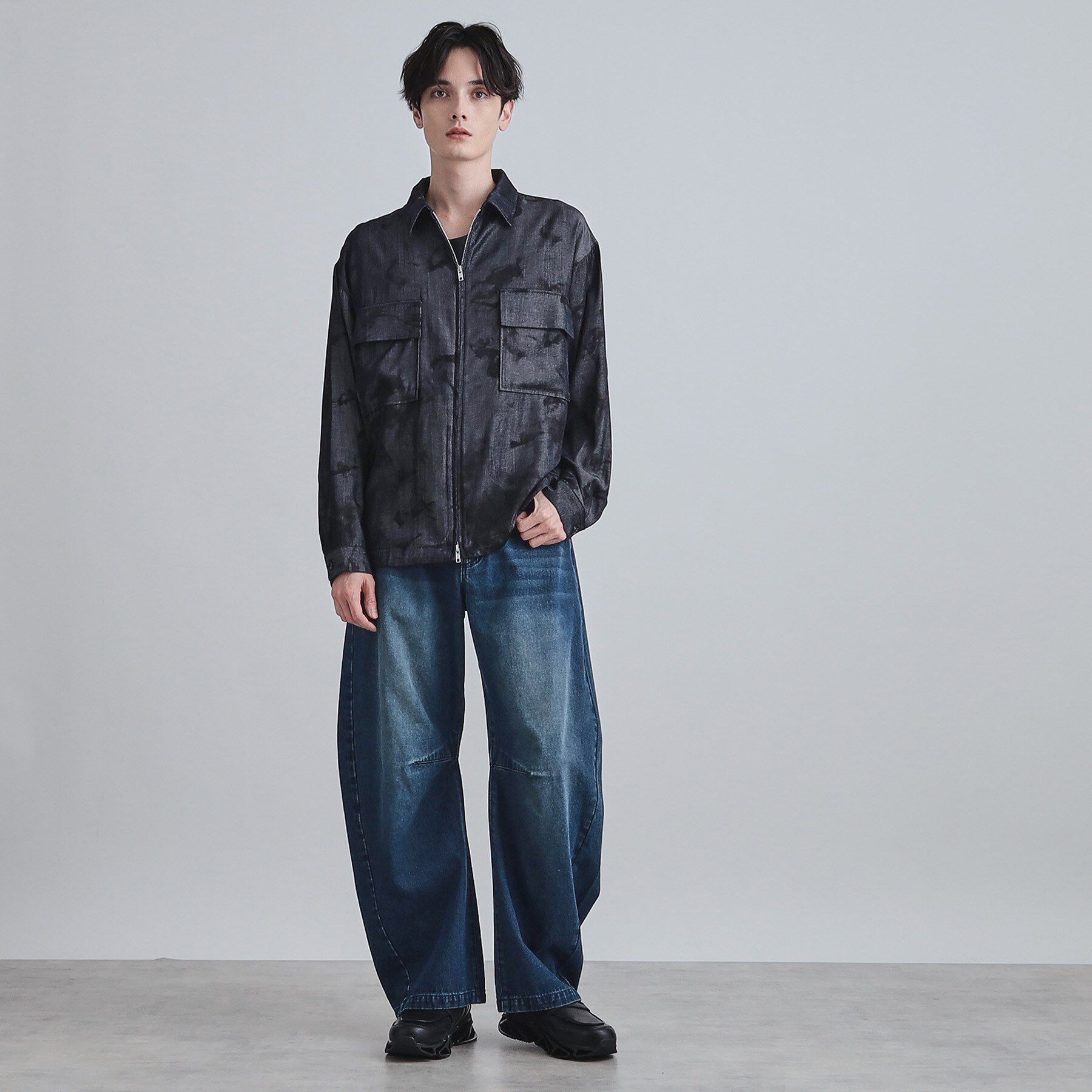 tk.TAKEO KIKUCHI「シャンブレーシャツアウター」|シャツ・ブラウス|