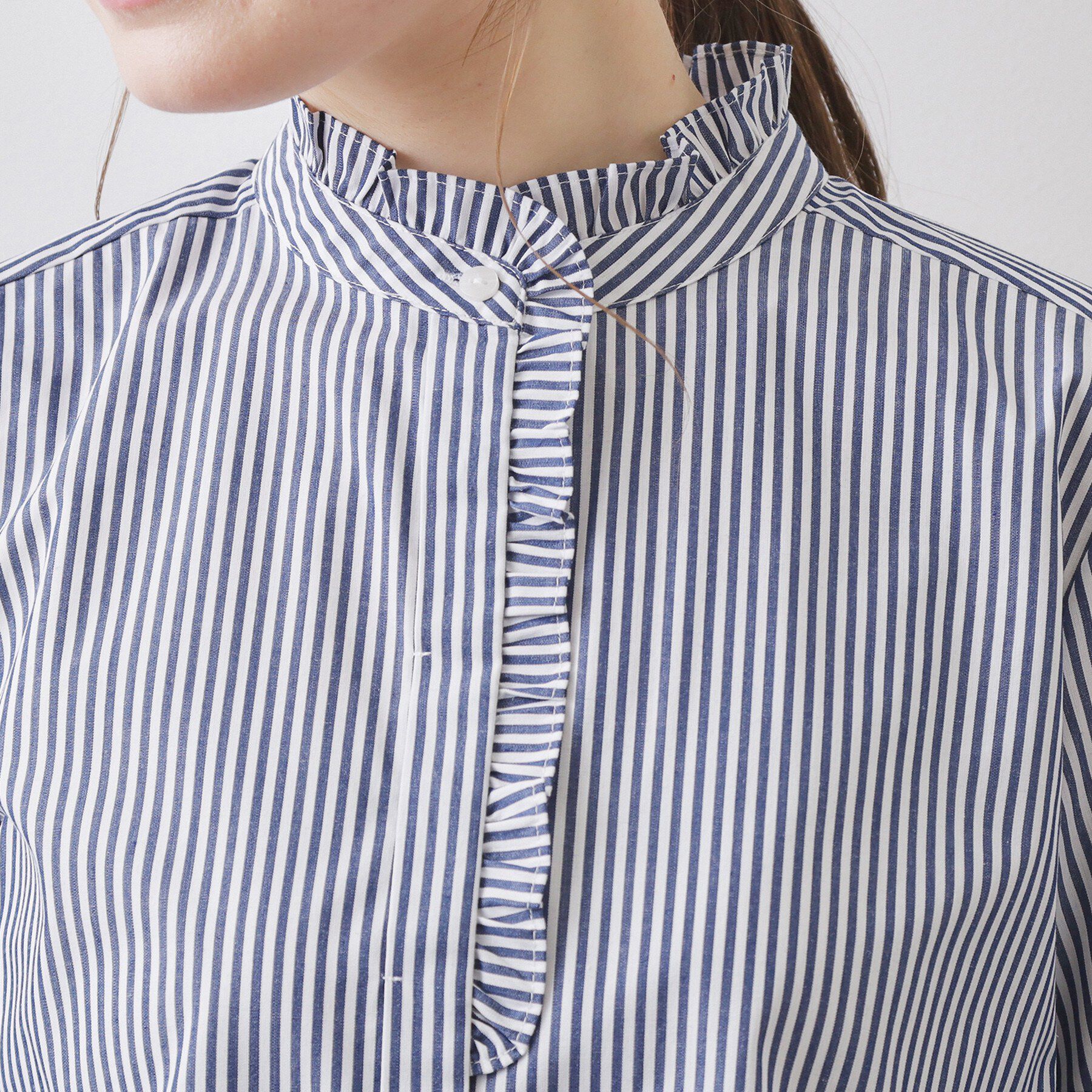 index「ブロードフロントフリルブラウス【洗濯機OK】《5col》」|シャツ・ブラウス|