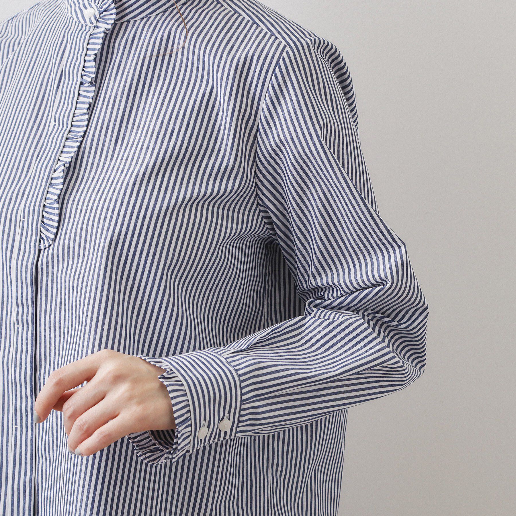 index「ブロードフロントフリルブラウス【洗濯機OK】《5col》」|シャツ・ブラウス|