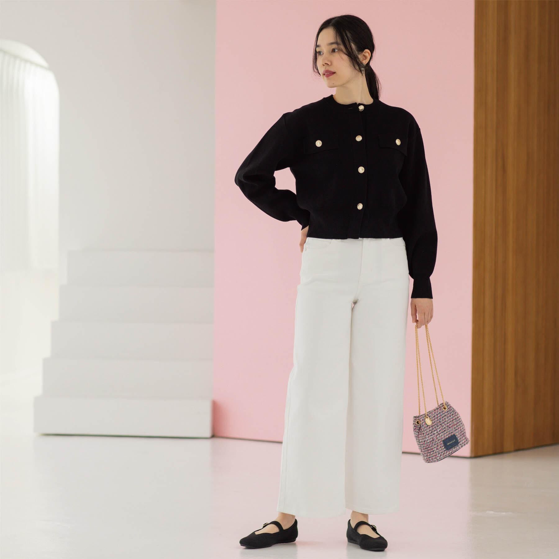 OPAQUE.CLIP「ストレッチバギーデニム【洗濯機洗い可】《SS～LL》」|デニム|