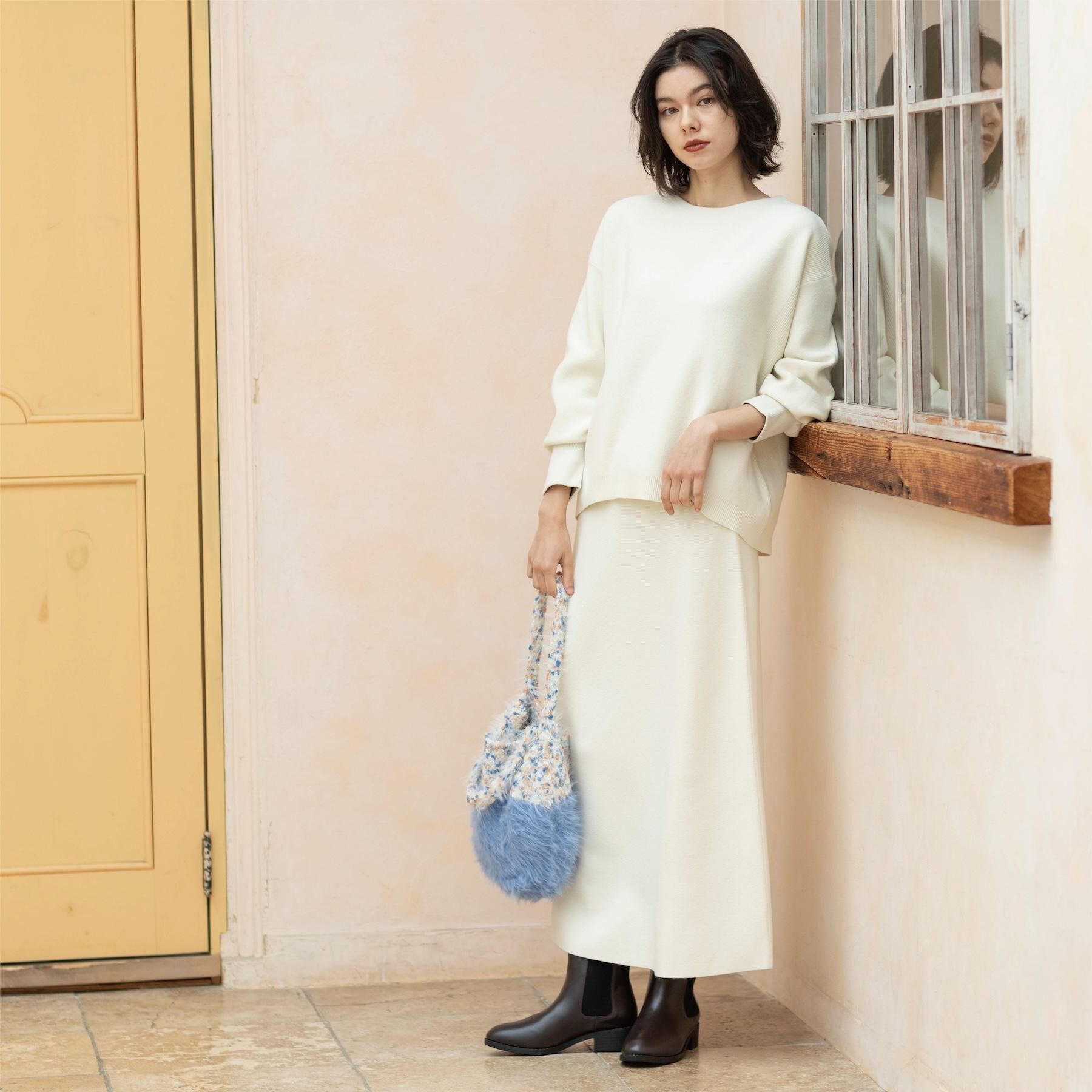 OPAQUE.CLIP「ニットフレアスカート/セットアップ対応【洗濯機OK】」|スカート|