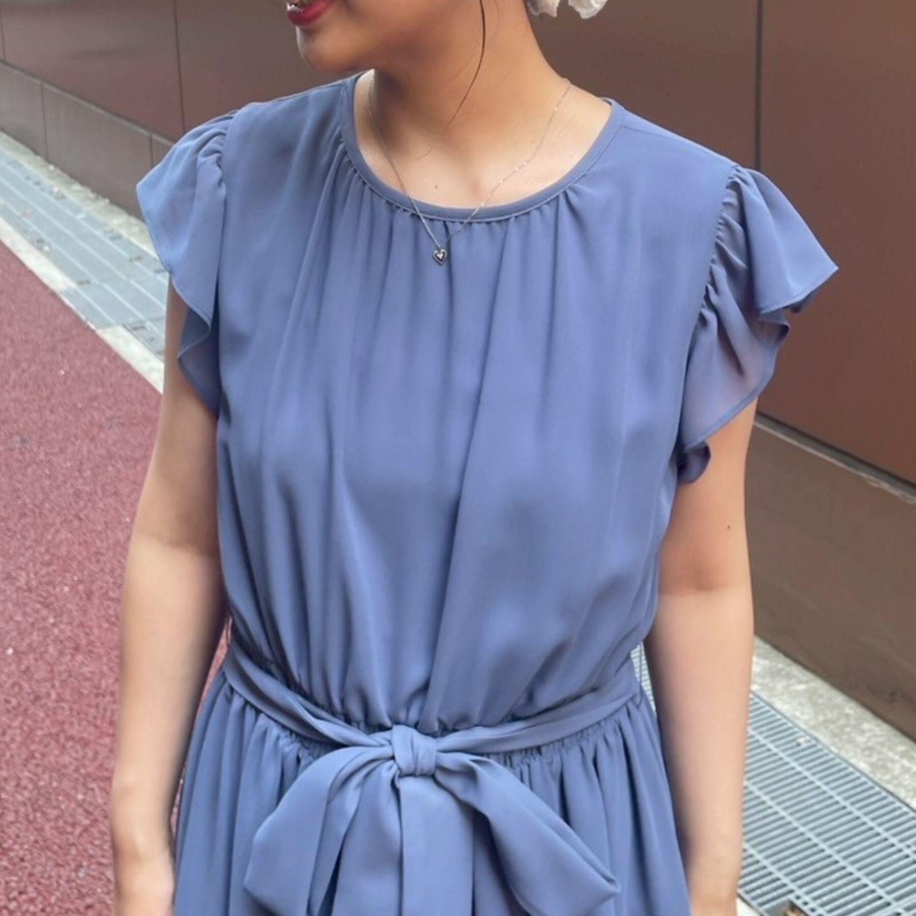 Couture broach「【一枚で着映える・楽ちん・ドライタッチ】フリルスリーブワンピース」|ワンピース|