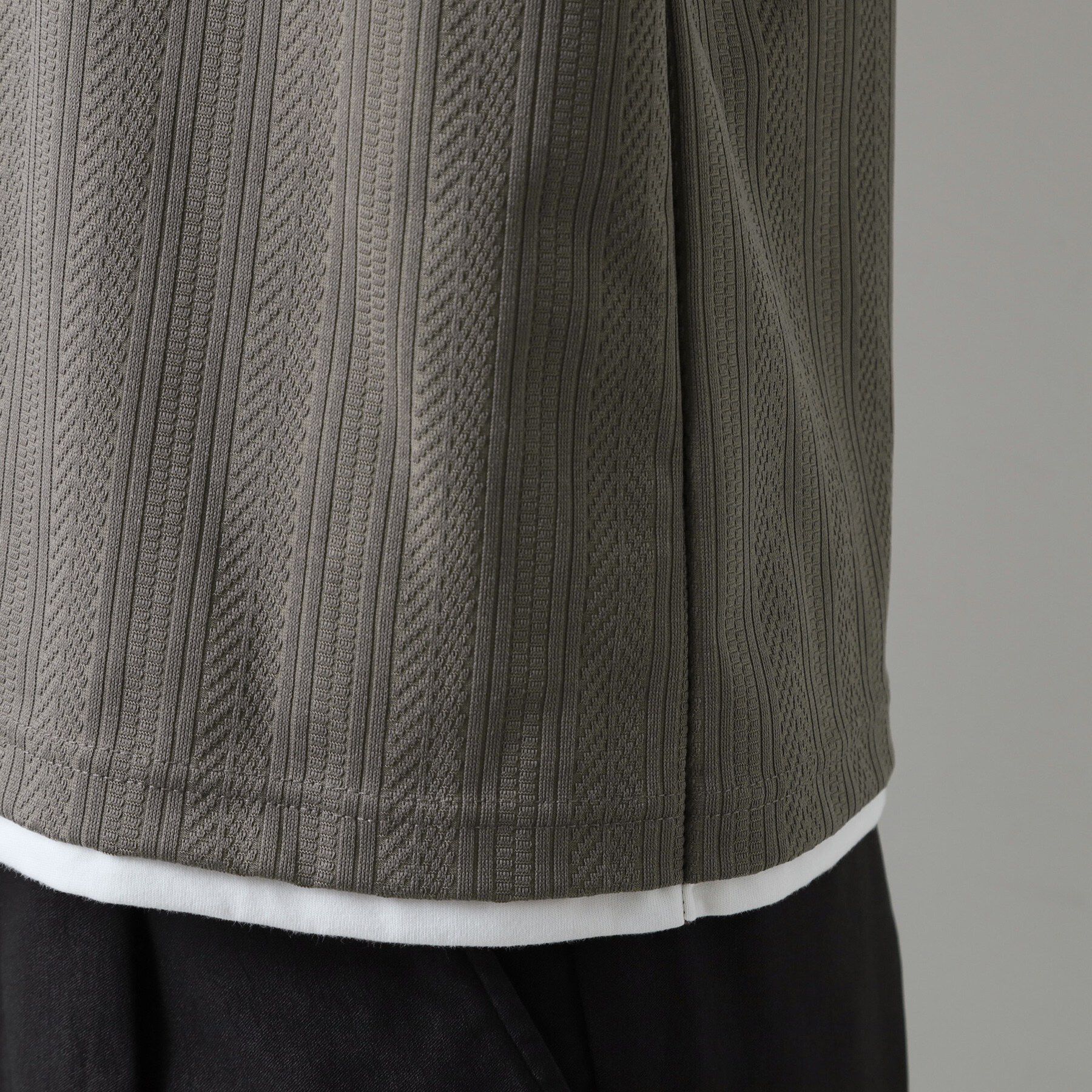 THE SHOP TK「バーティカルジャカードフェイクプルオーバー」|Tシャツ・カットソー|