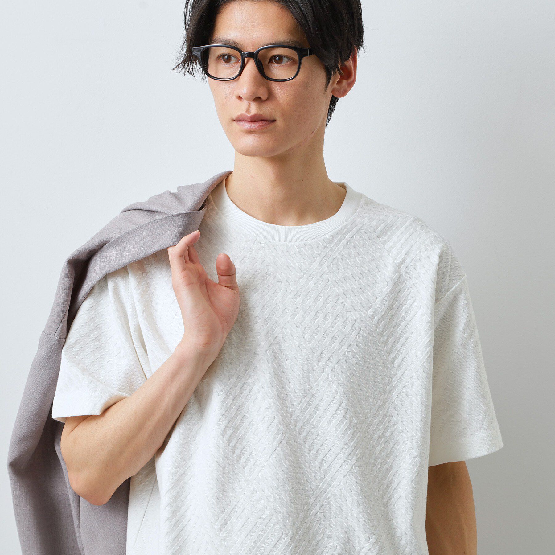 THE SHOP TK「ジャカード リンクスS／S」|Tシャツ・カットソー|オフホワイト(003