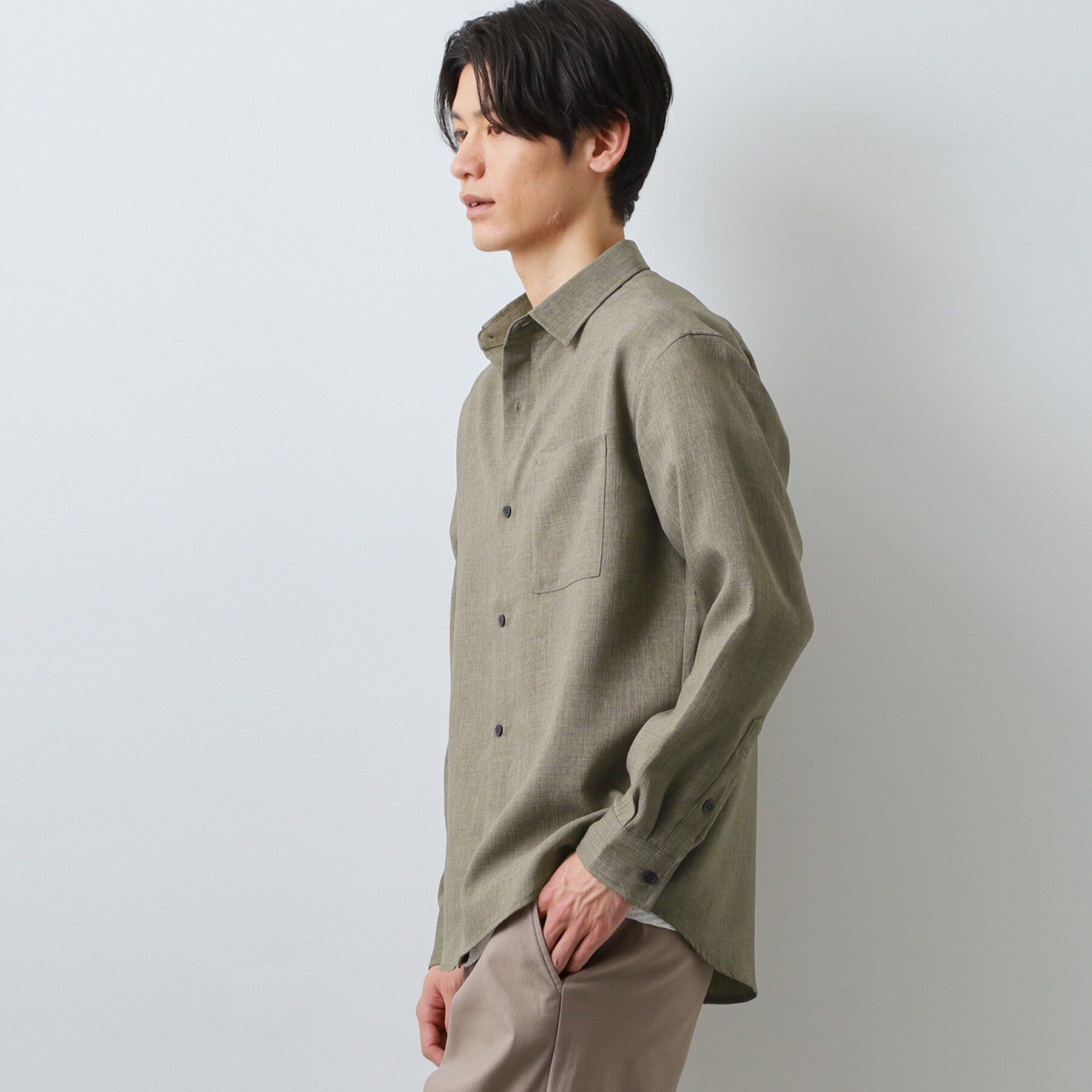 THE SHOP TK「リネンライクシャツ L／S」|シャツ・ブラウス|