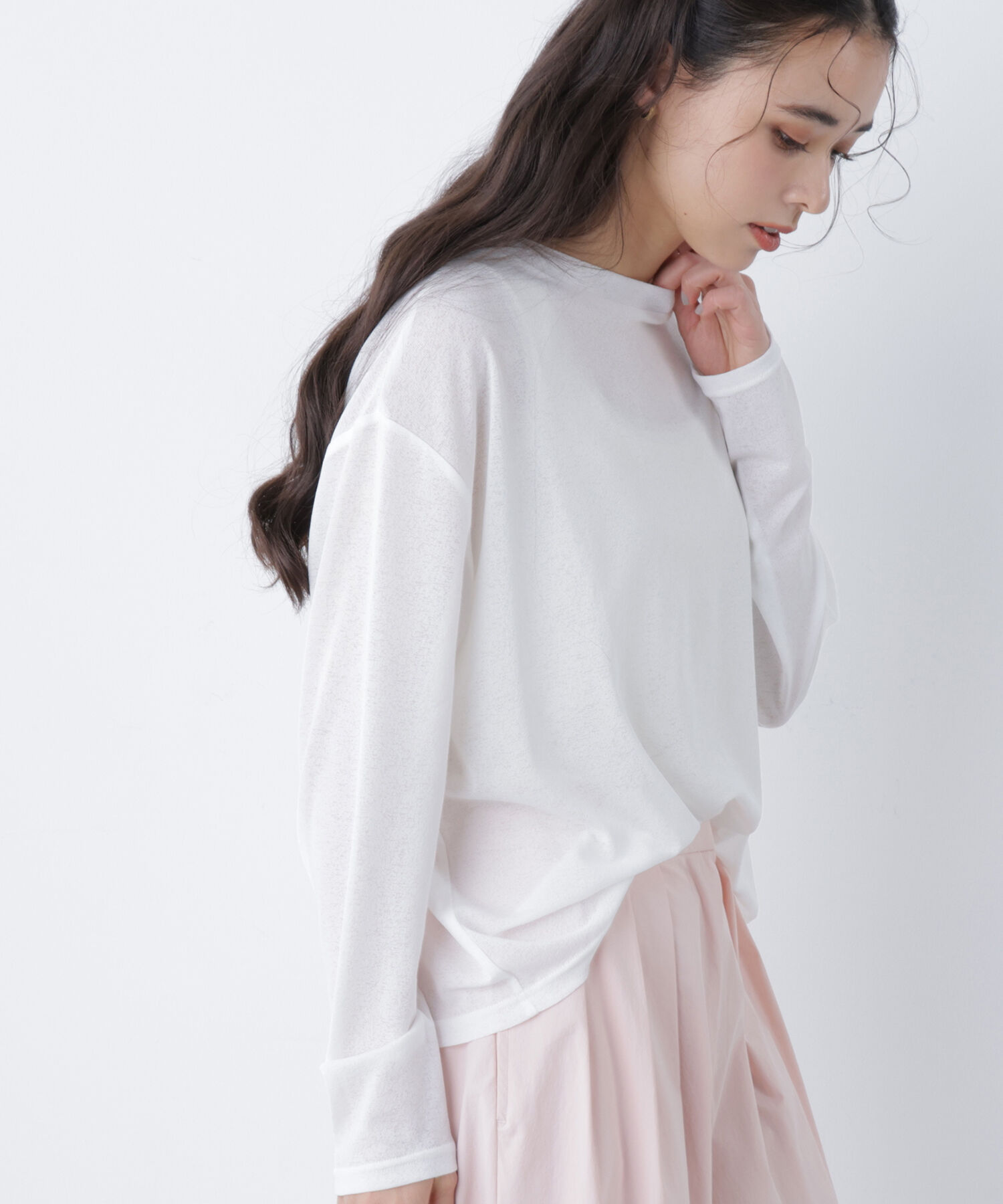  「〈N.〉スラブ天竺カットソー長袖」|Tシャツ・カットソー|