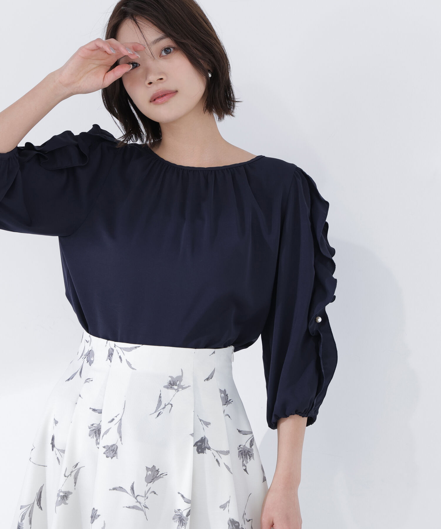  「パールスリットスリーブブラウス」|シャツ・ブラウス|