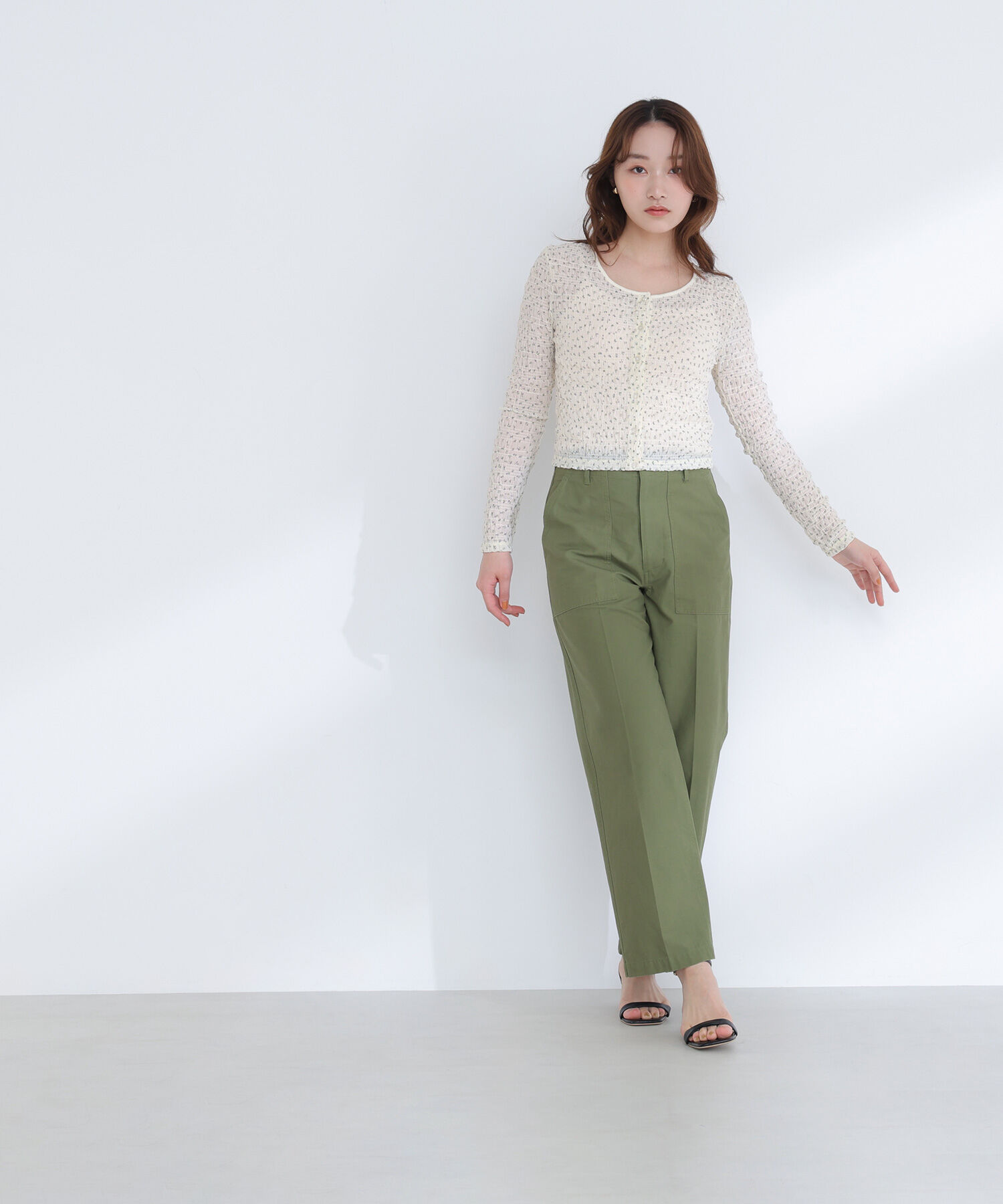  「フラワープリントシャーリングカットソー」|Tシャツ・カットソー|