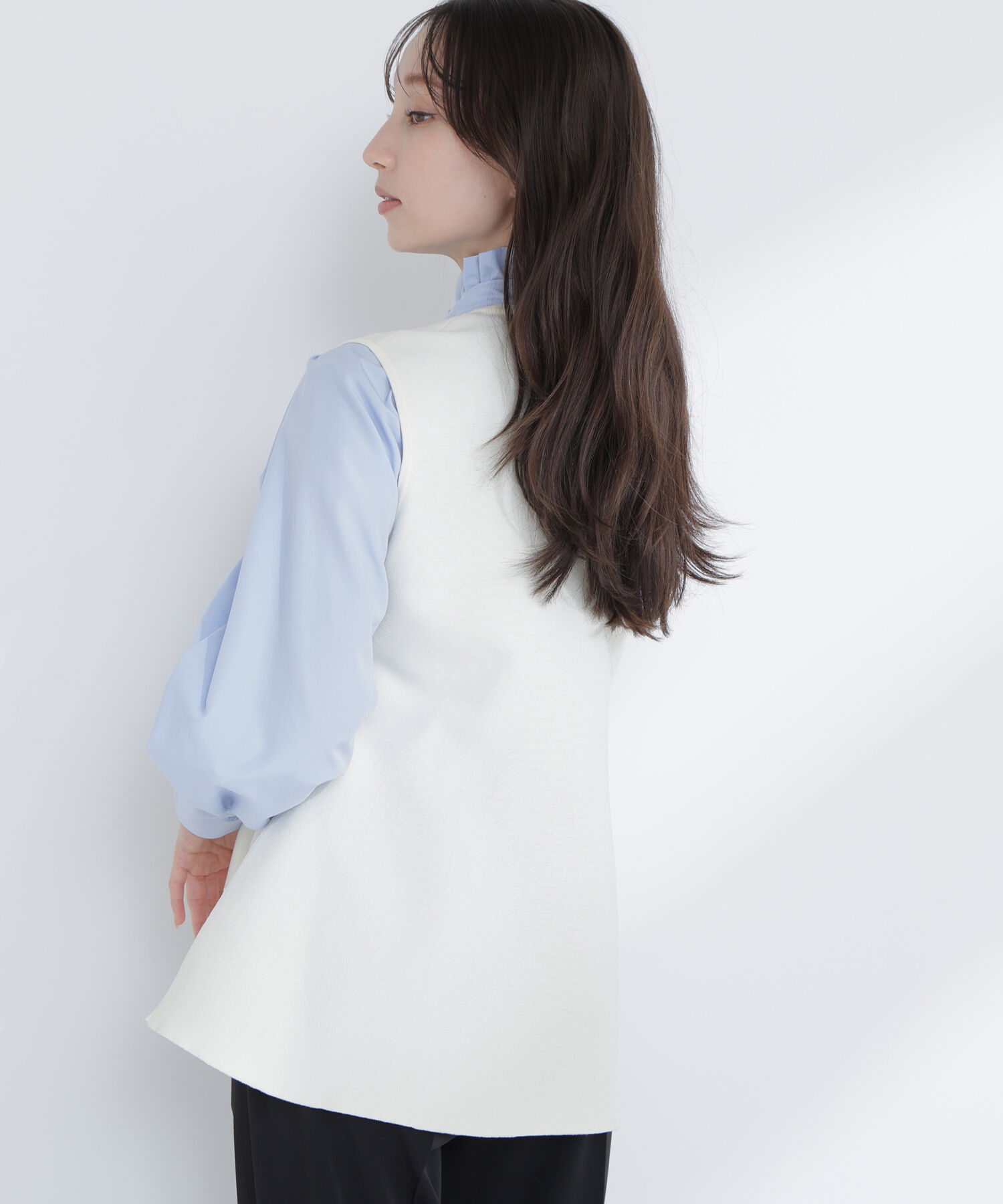  「ペプラムニットジレ」|ニット・セーター|