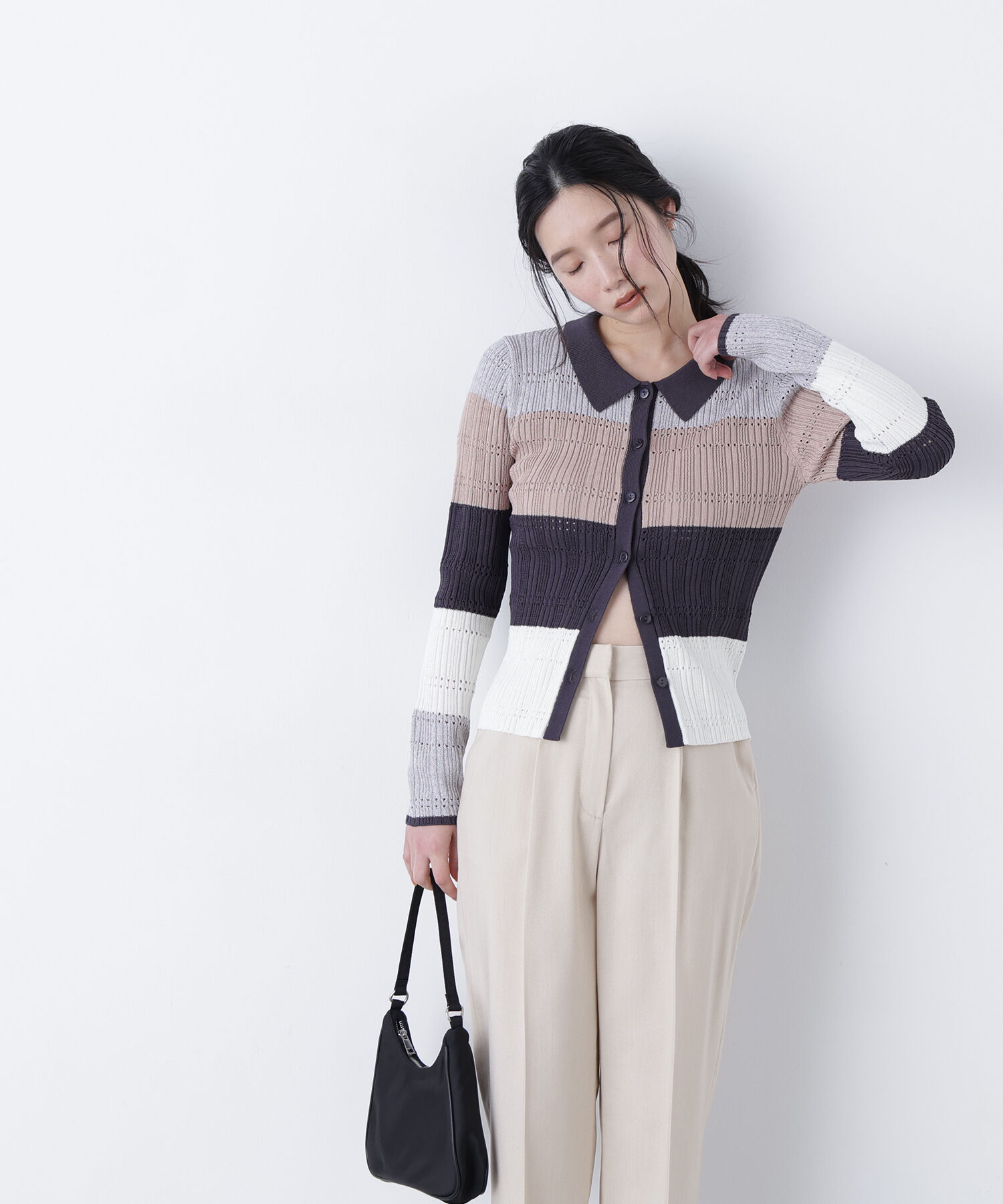  「〈N.〉マルチカラーニットカーディガン」|ニット・セーター|