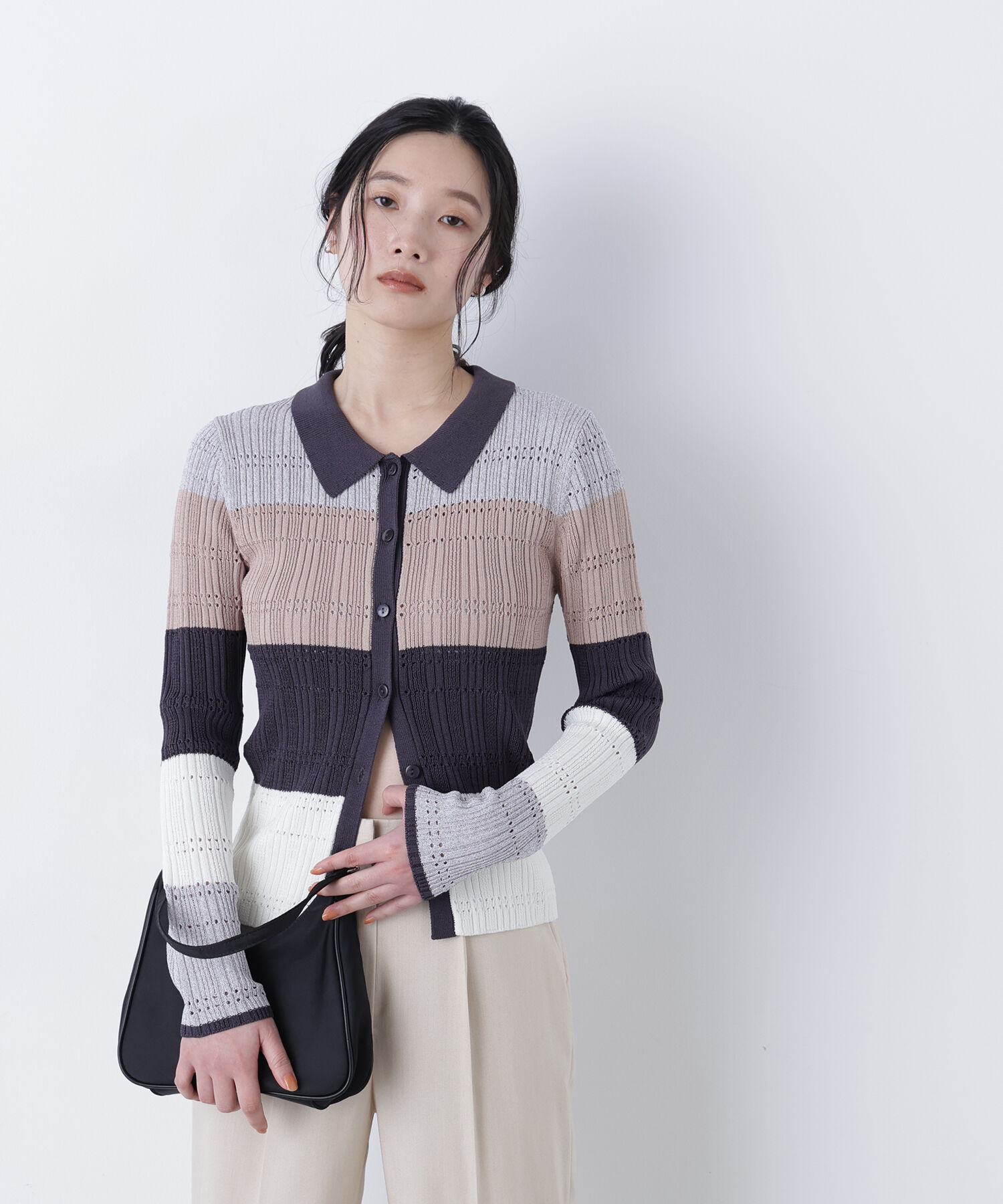  「〈N.〉マルチカラーニットカーディガン」|ニット・セーター|