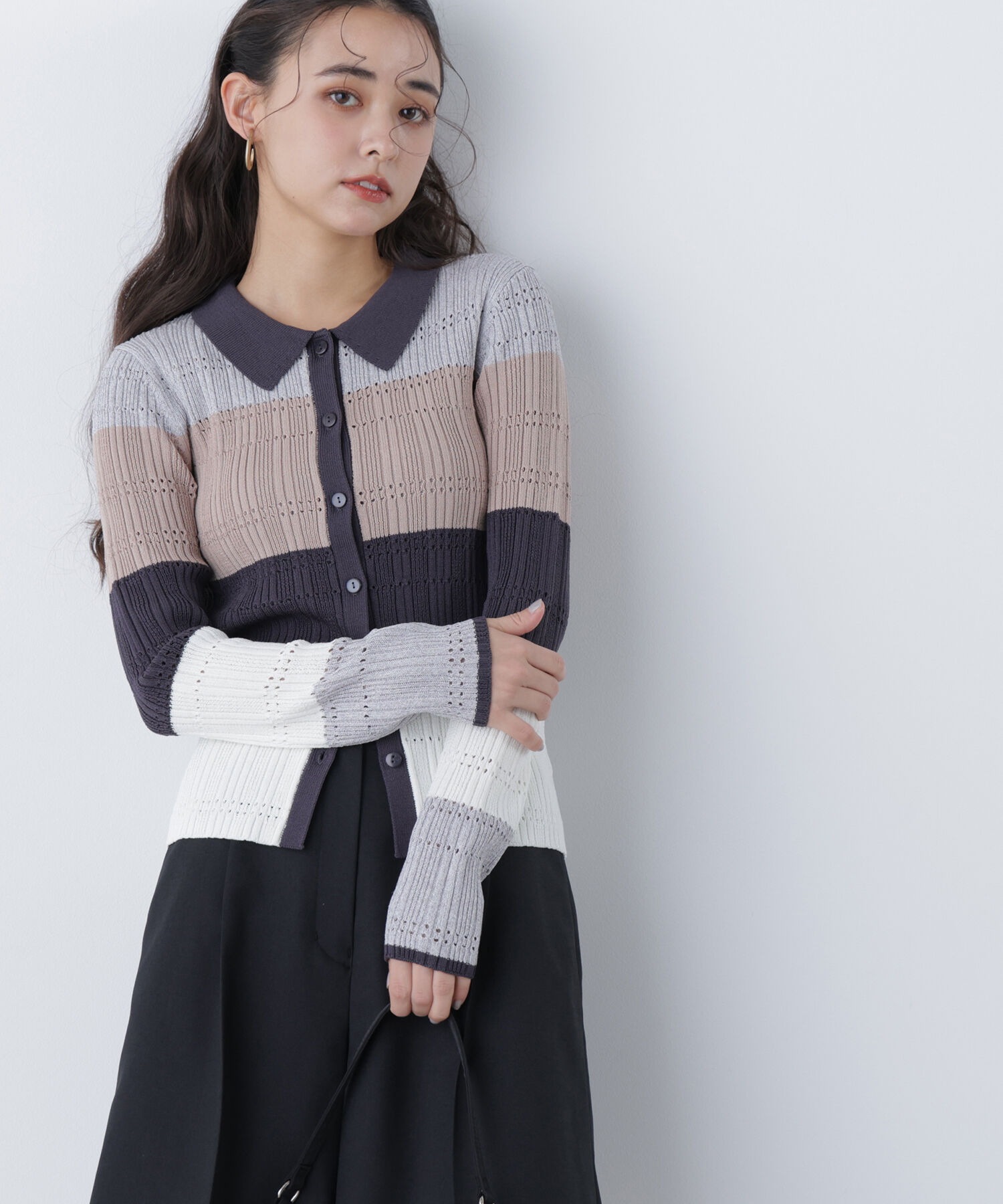  「〈N.〉マルチカラーニットカーディガン」|ニット・セーター|